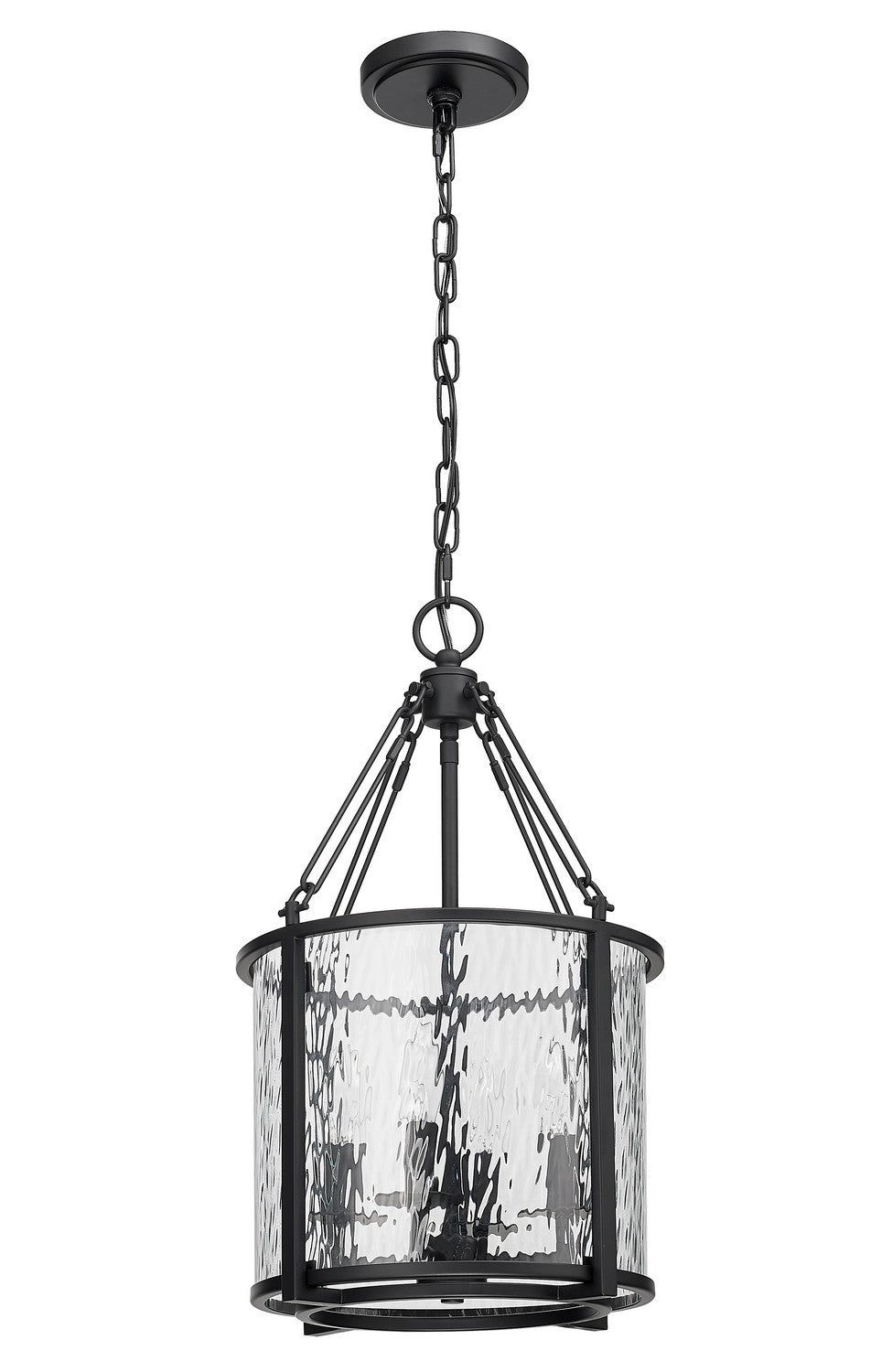Z-Lite - 346P12-MB - Four Light Pendant - Barrington - Matte Black