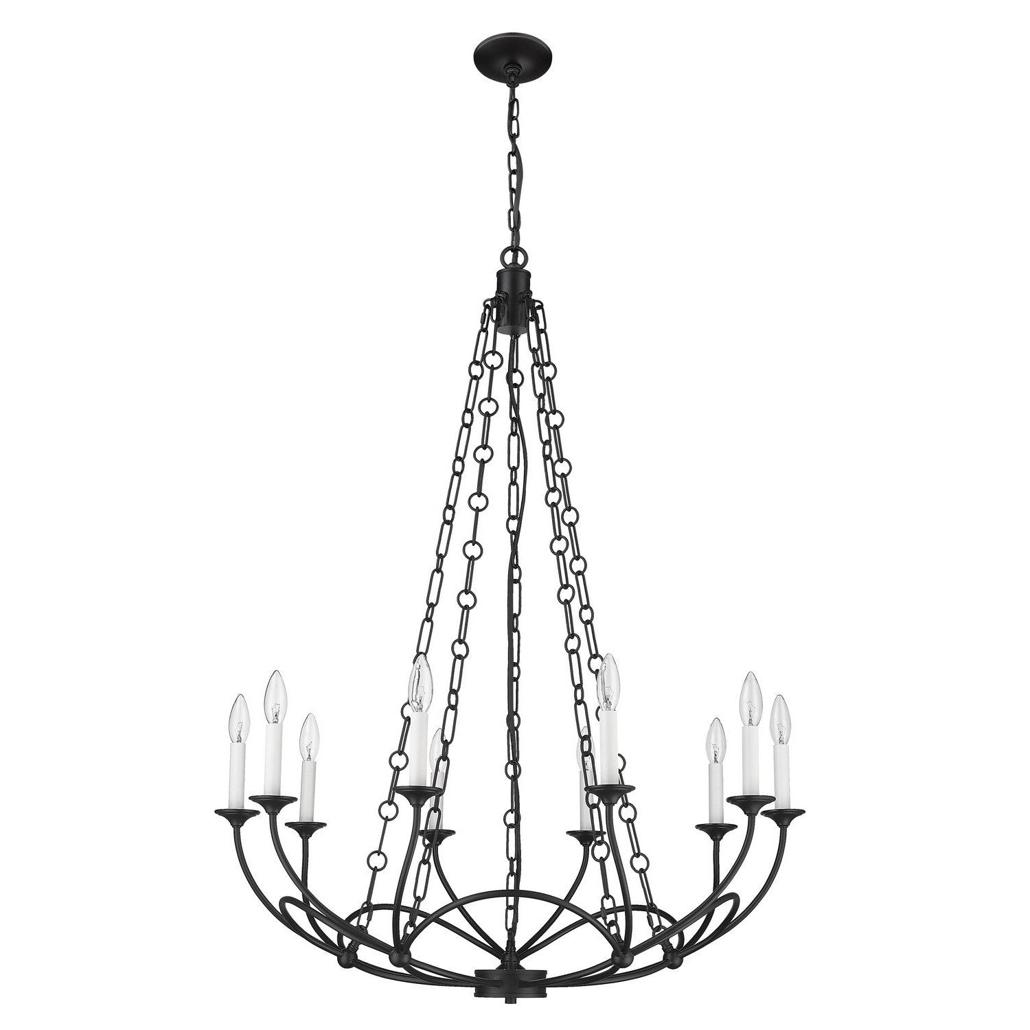 Z-Lite - 3500-10MB - Ten Light Chandelier - Arabella - Matte Black
