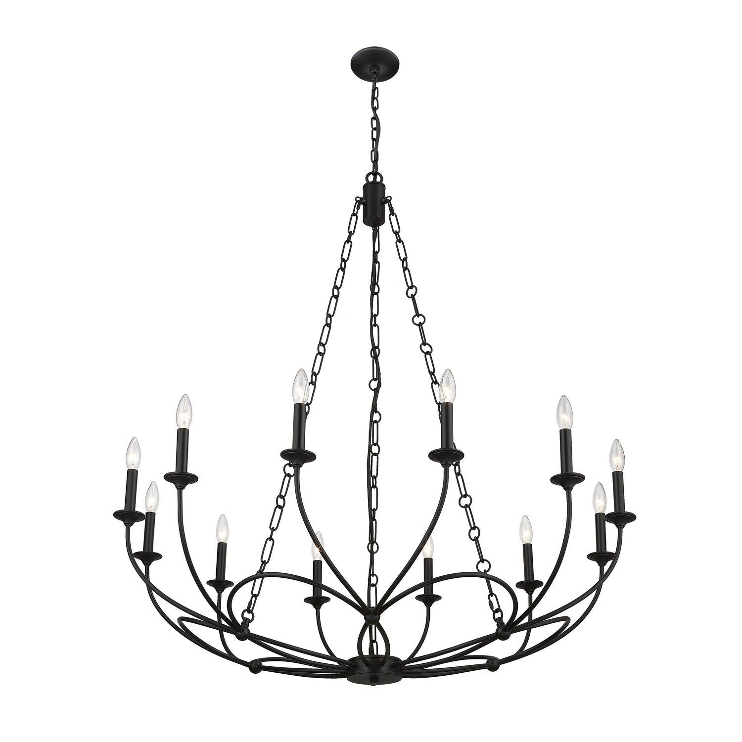 Z-Lite - 3500-12MB - 12 Light Chandelier - Arabella - Matte Black