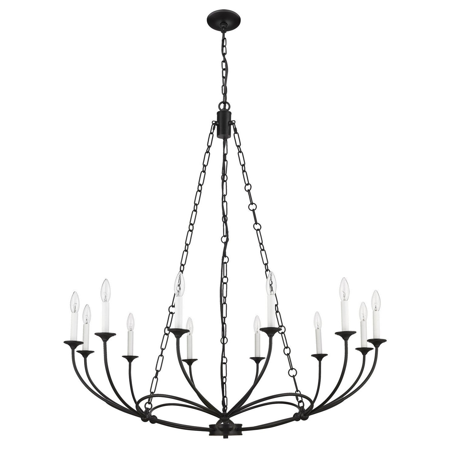 Z-Lite - 3500-12MB - 12 Light Chandelier - Arabella - Matte Black