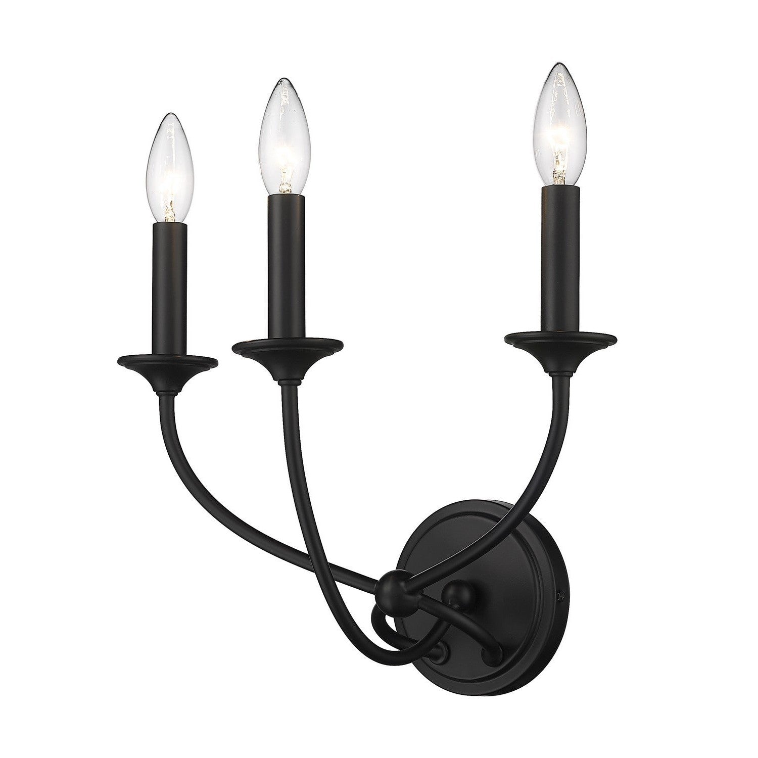 Z-Lite - 3500-3S-MB - Three Light Wall Sconce - Arabella - Matte Black