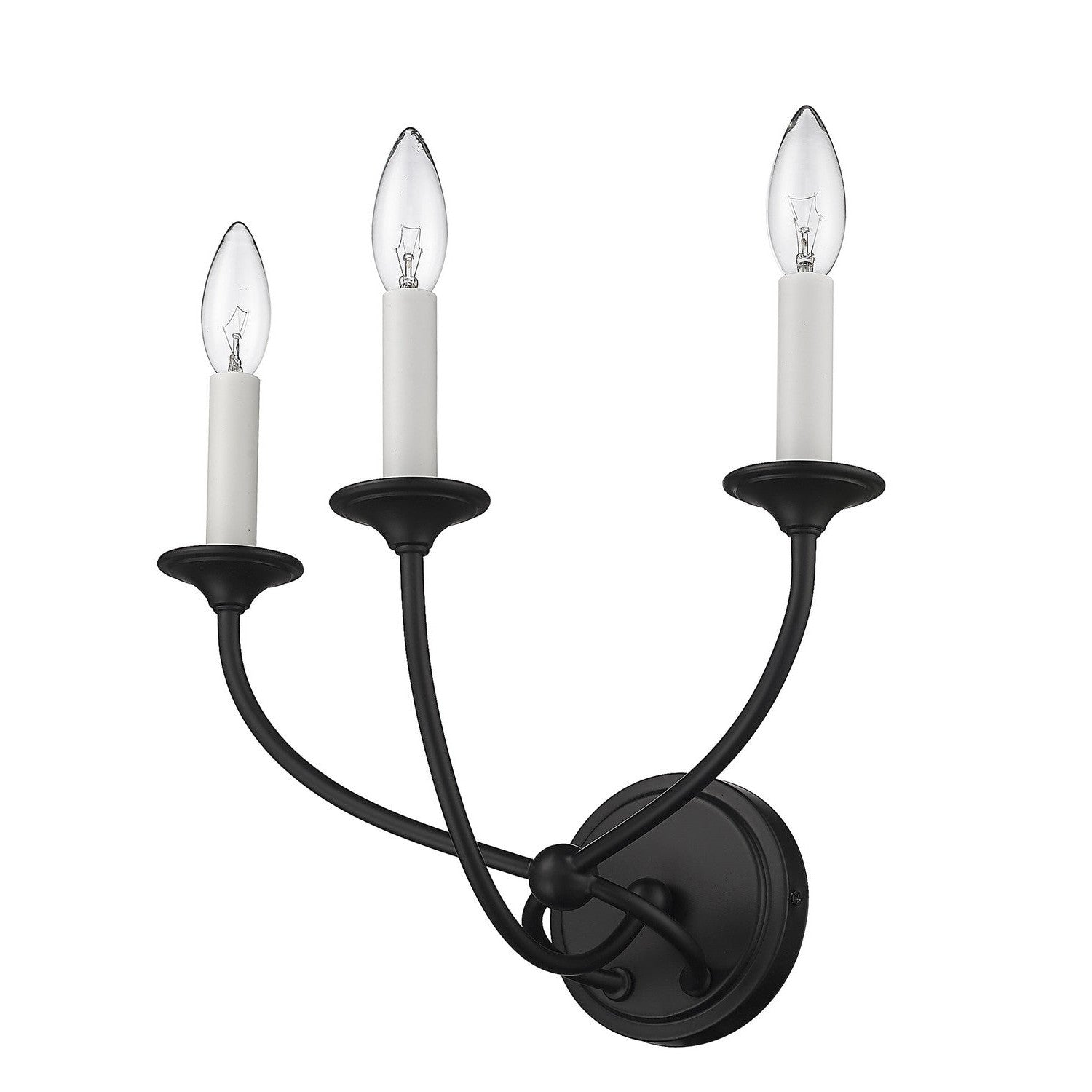 Z-Lite - 3500-3S-MB - Three Light Wall Sconce - Arabella - Matte Black