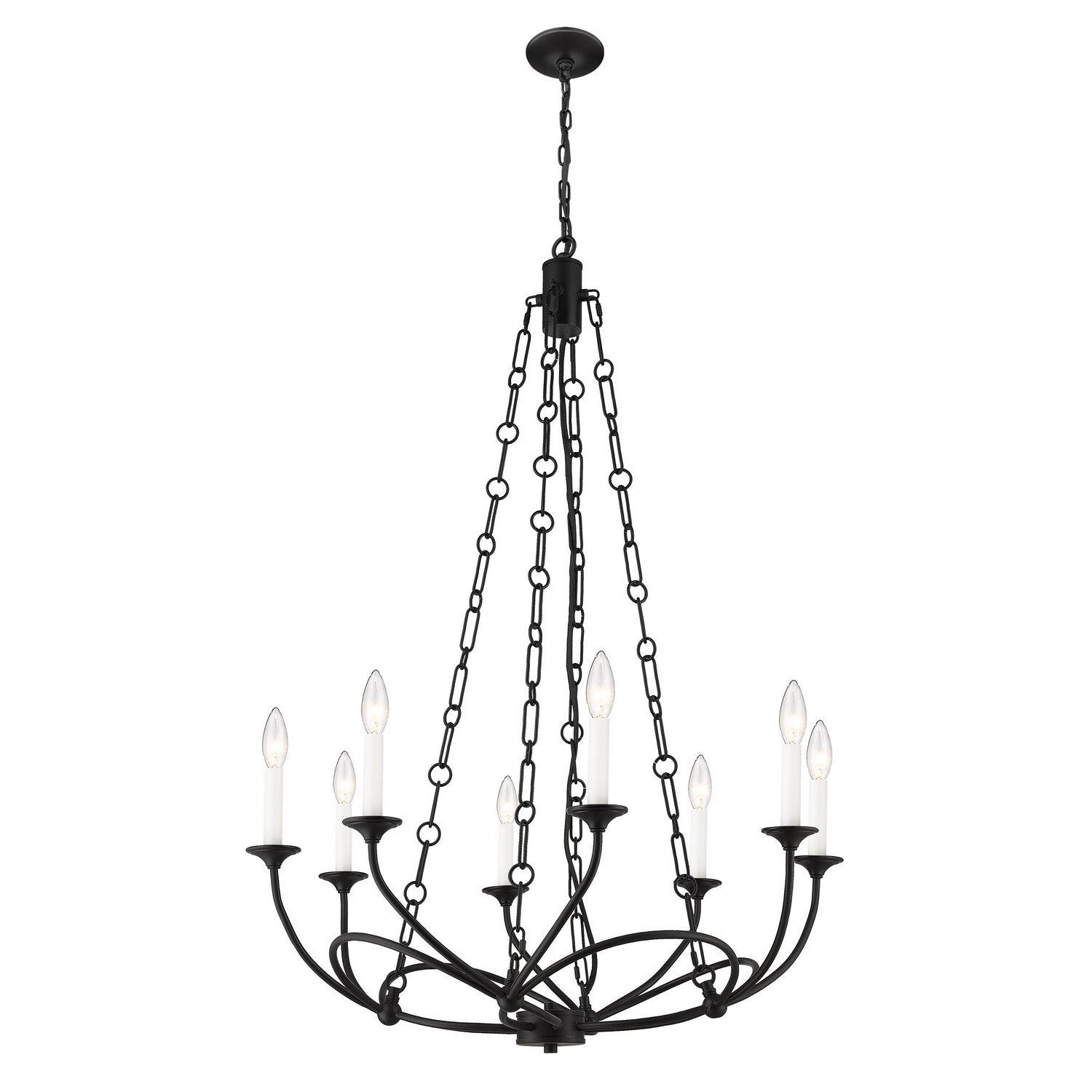 Z-Lite - 3500-8MB - Eight Light Chandelier - Arabella - Matte Black