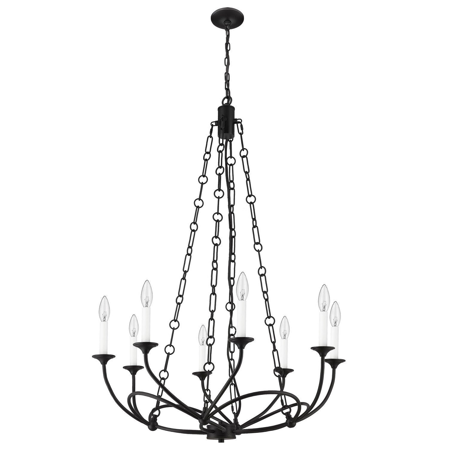Z-Lite - 3500-8MB - Eight Light Chandelier - Arabella - Matte Black
