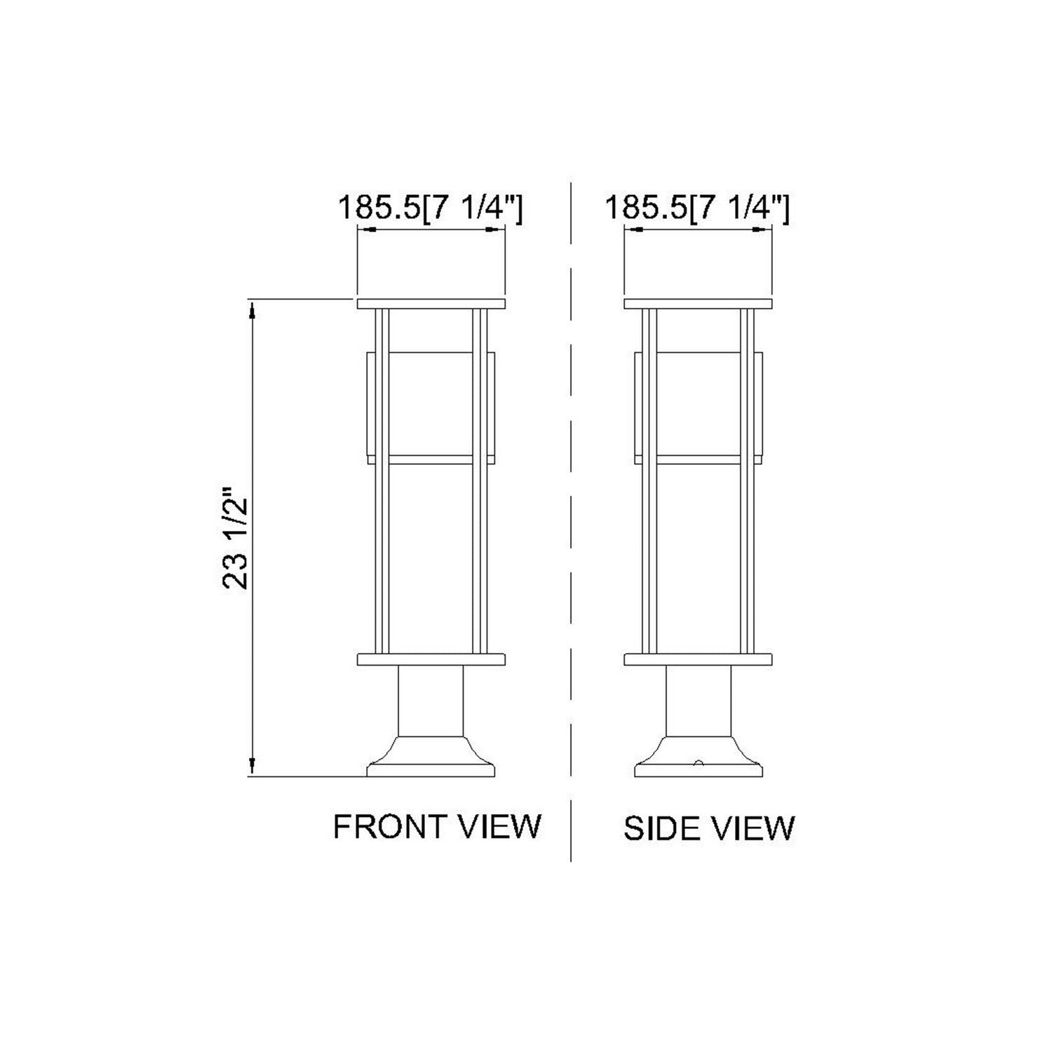 Z-Lite - 517PHB-553PM-BK-LED - LED Outdoor Pier Mounted Fixture - Luca - Black