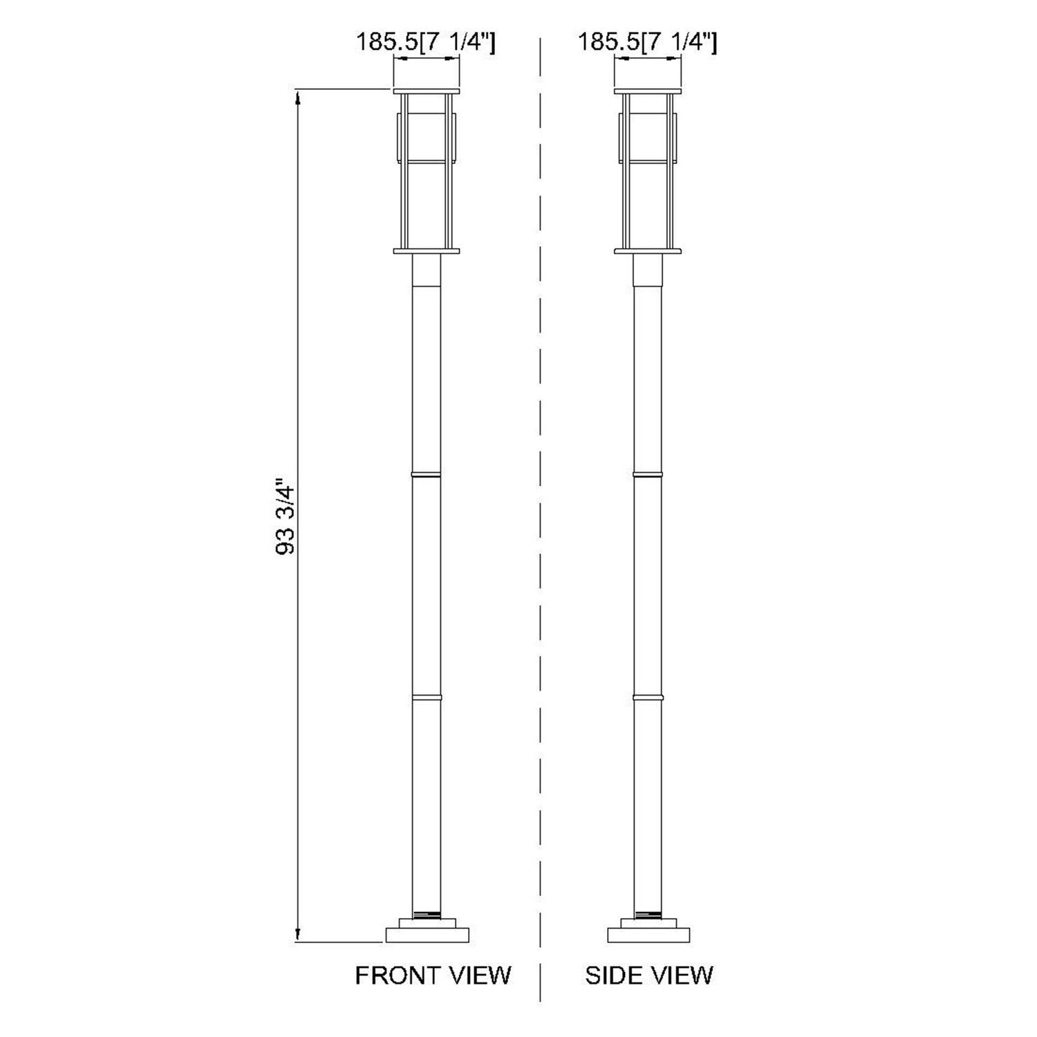 Z-Lite - 517PHB-567P-BK-LED - LED Outdoor Post Moun Fixture - Luca - Black