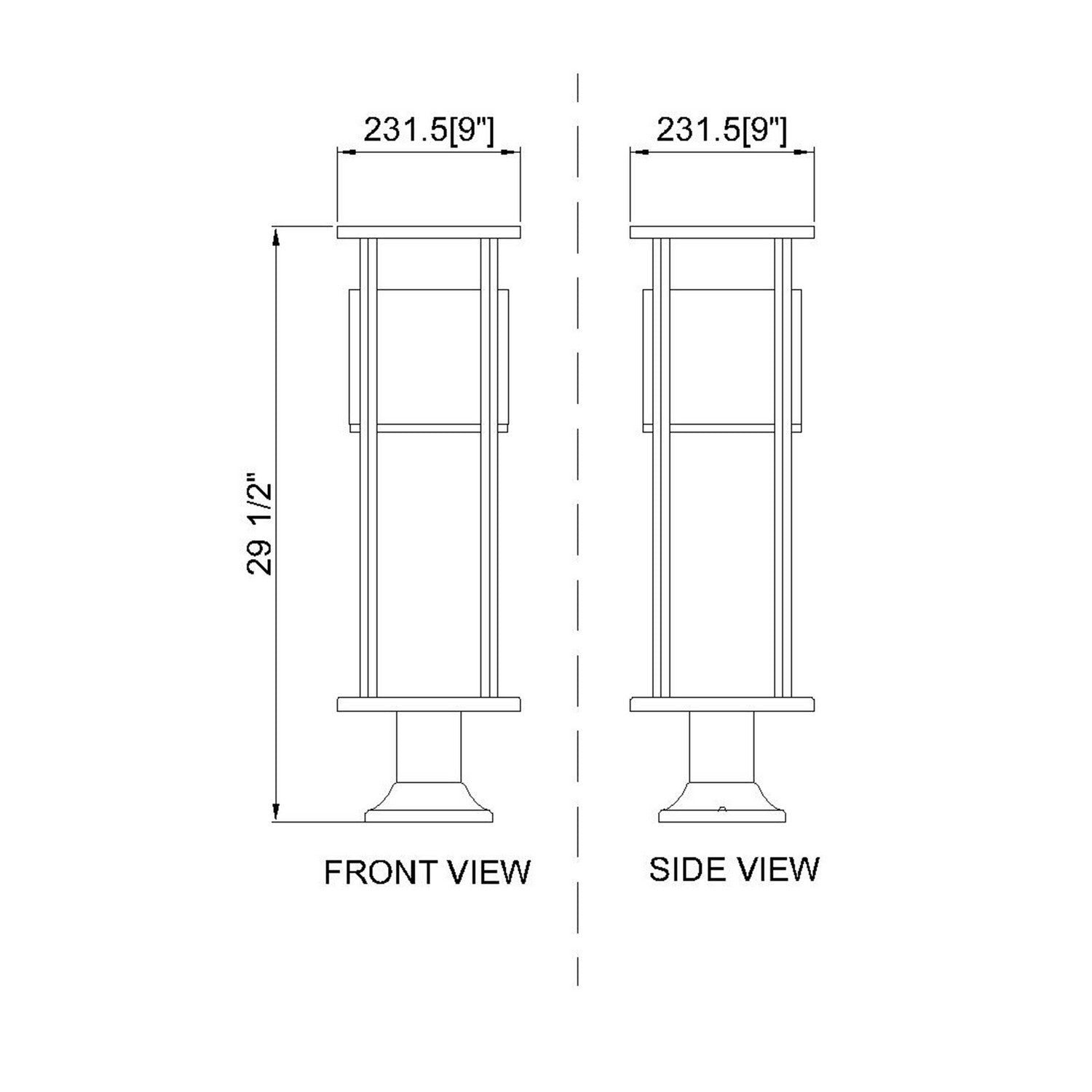 Z-Lite - 517PHM-553PM-BK-LED - LED Outdoor Pier Mounted Fixture - Luca - Black