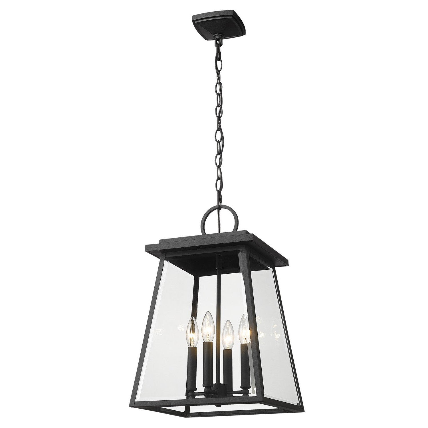 Z-Lite - 521CHB-BK - Four Light Outdoor Chain Mount Ceiling Fixture - Broughton - Black