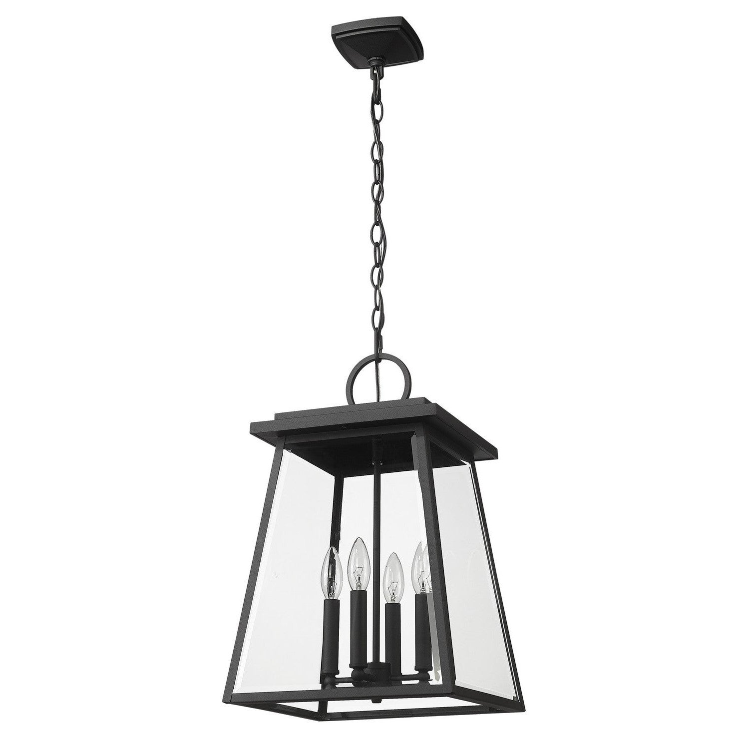 Z-Lite - 521CHB-BK - Four Light Outdoor Chain Mount Ceiling Fixture - Broughton - Black