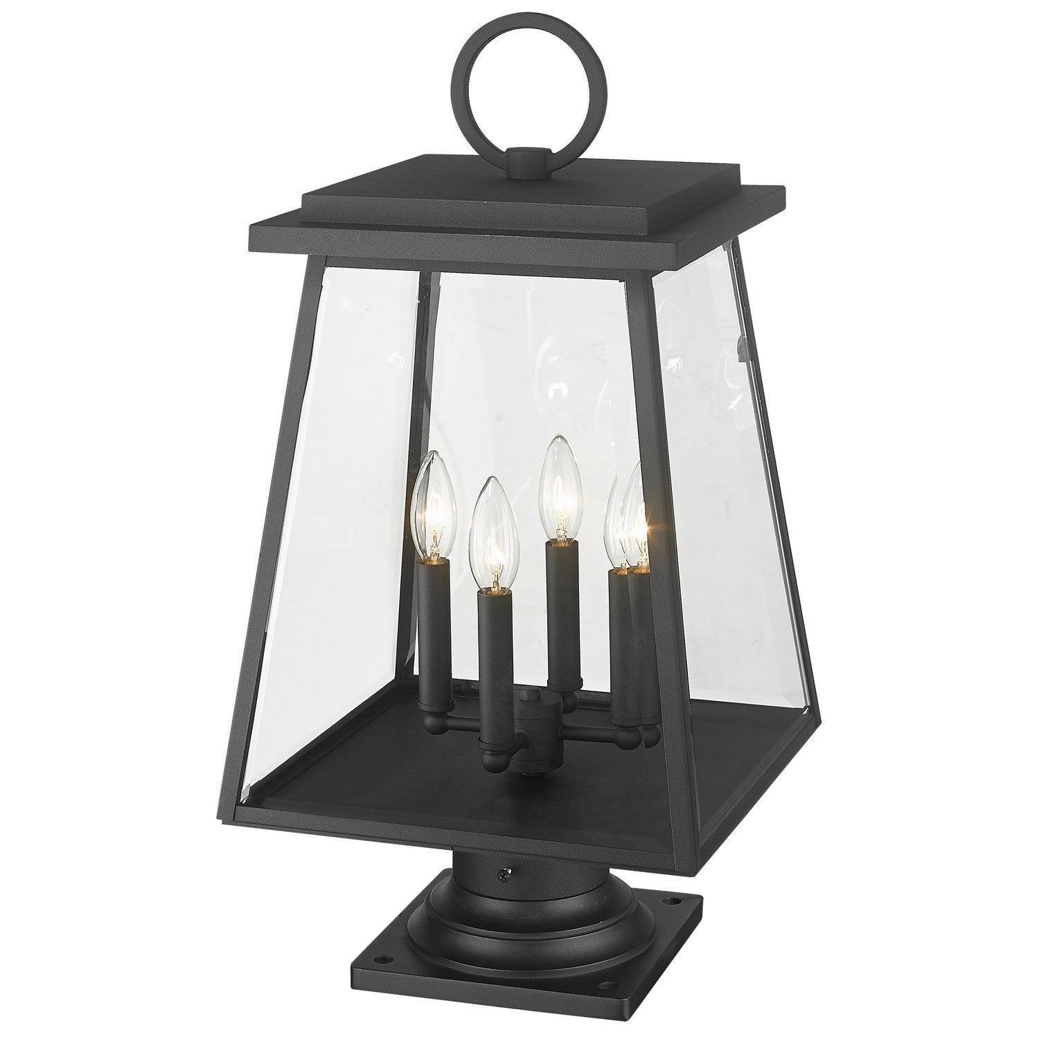 Z-Lite - 521PHBR-533PM-BK - Four Light Outdoor Pier Mounted Fixture - Broughton - Black
