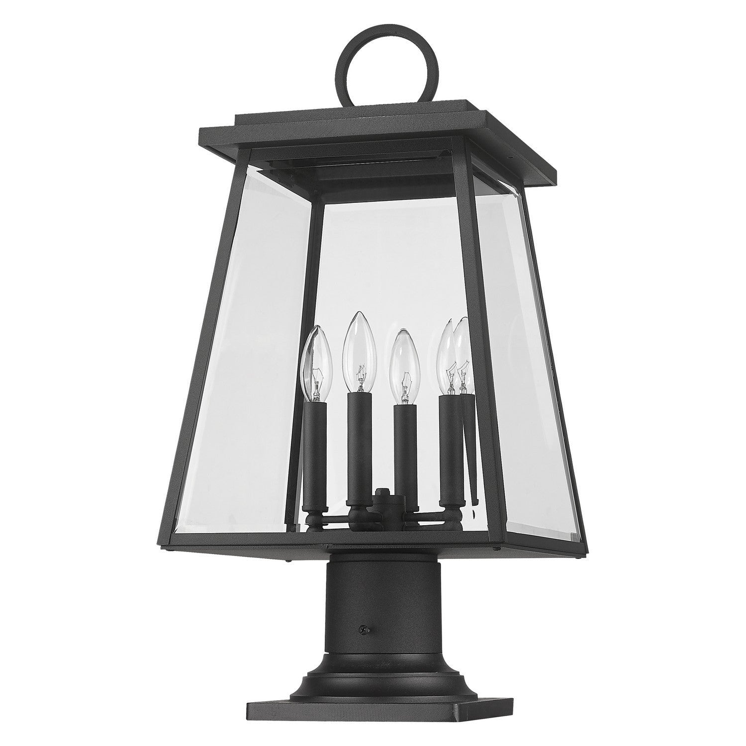Z-Lite - 521PHBR-533PM-BK - Four Light Outdoor Pier Mounted Fixture - Broughton - Black