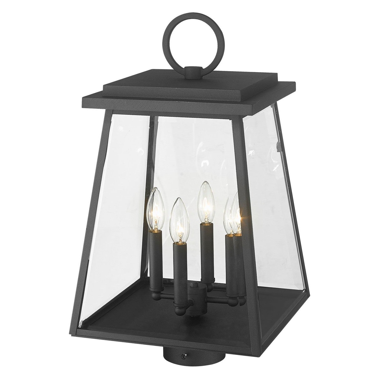 Z-Lite - 521PHBR-BK - Four Light Outdoor Post Mount Fixture - Broughton - Black