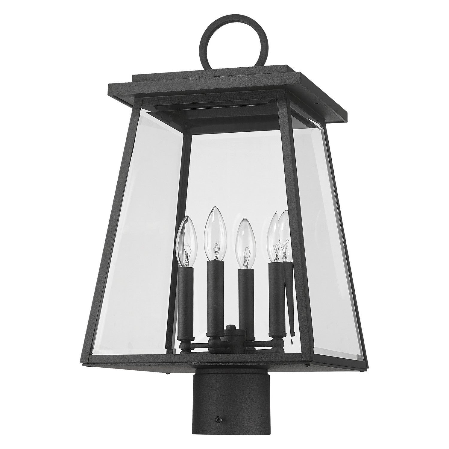 Z-Lite - 521PHBR-BK - Four Light Outdoor Post Mount Fixture - Broughton - Black