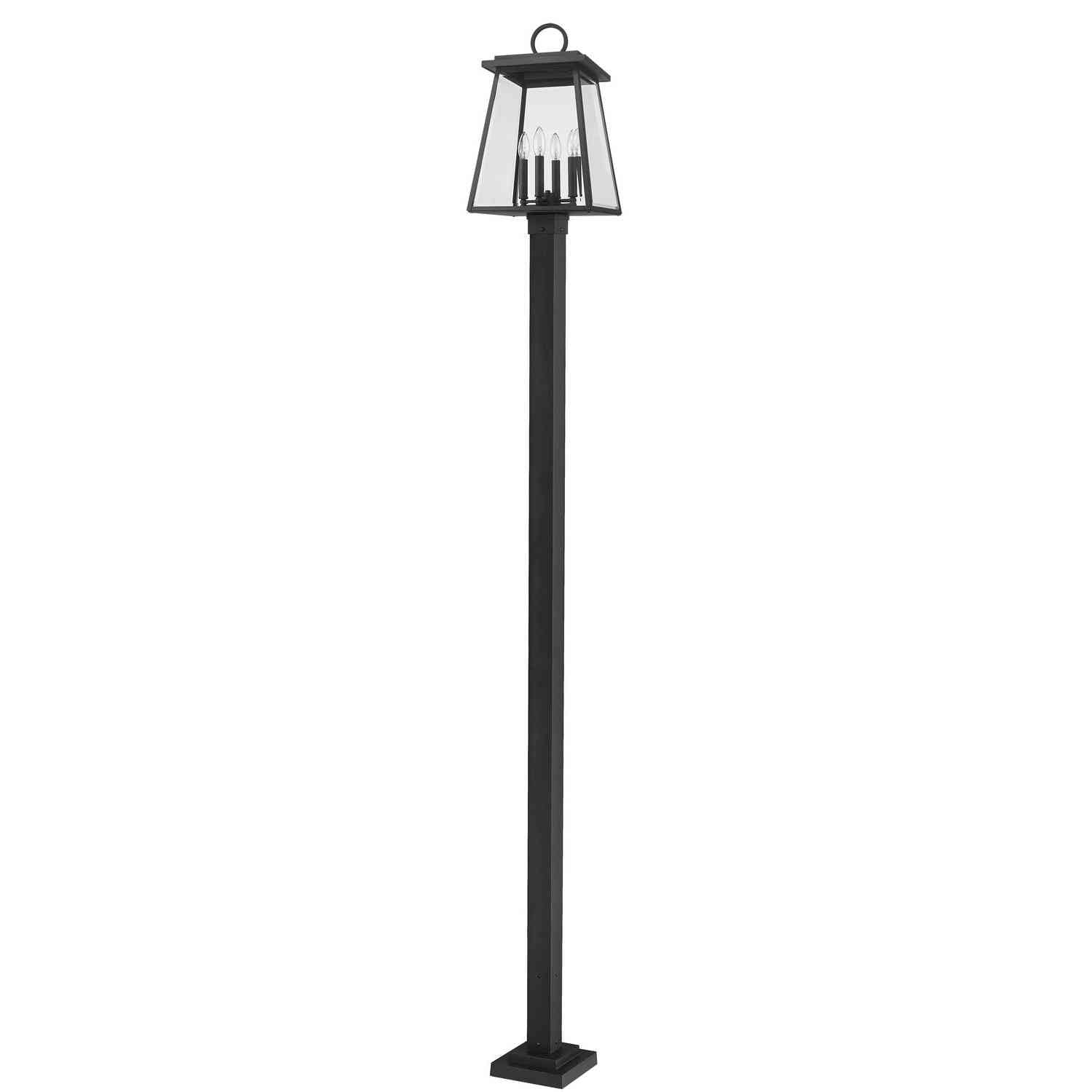 Z-Lite - 521PHBS-536P-BK - Four Light Outdoor Post Mounted Fixture - Broughton - Black