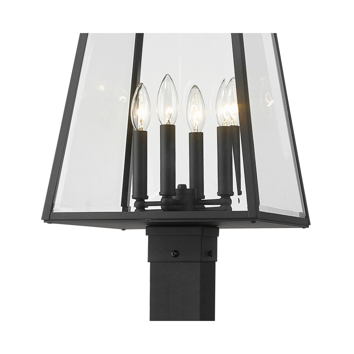 Z-Lite - 521PHBS-536P-BK - Four Light Outdoor Post Mounted Fixture - Broughton - Black