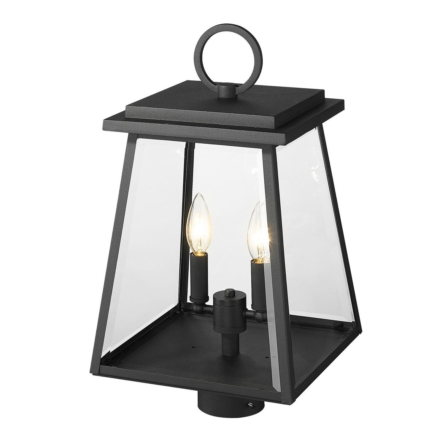 Z-Lite - 521PHMR-BK - Two Light Outdoor Post Mount Fixture - Broughton - Black