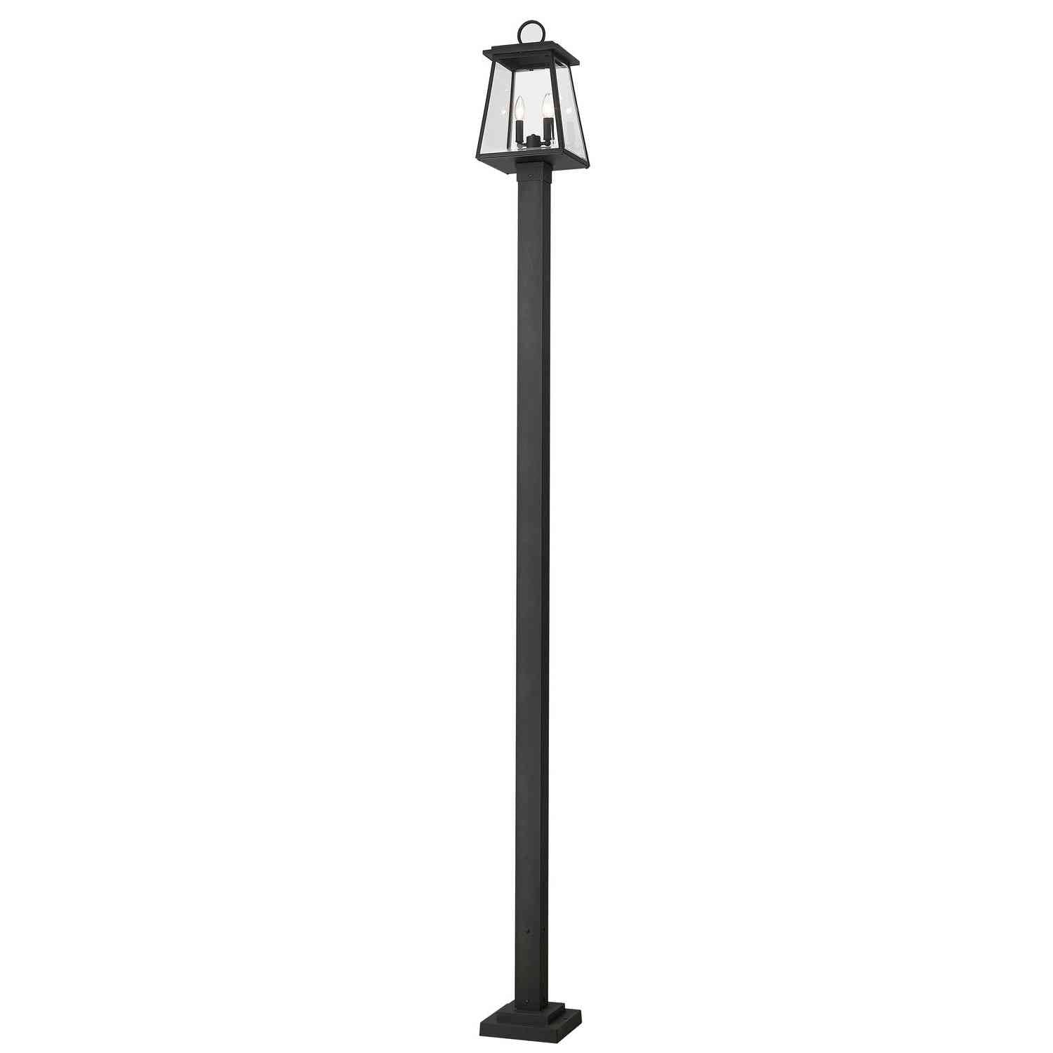 Z-Lite - 521PHMS-536P-BK - Two Light Outdoor Post Mounted Fixture - Broughton - Black
