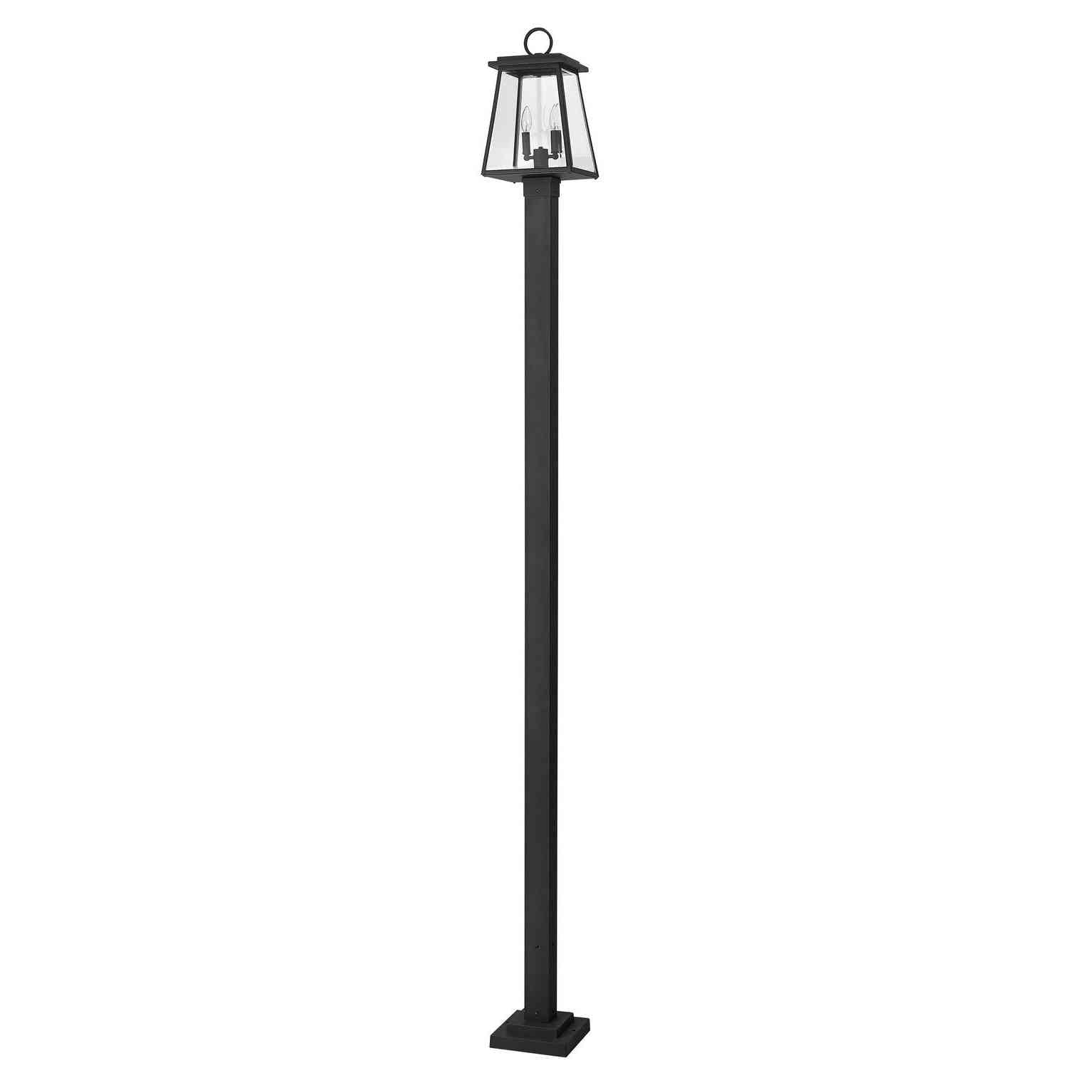 Z-Lite - 521PHMS-536P-BK - Two Light Outdoor Post Mounted Fixture - Broughton - Black