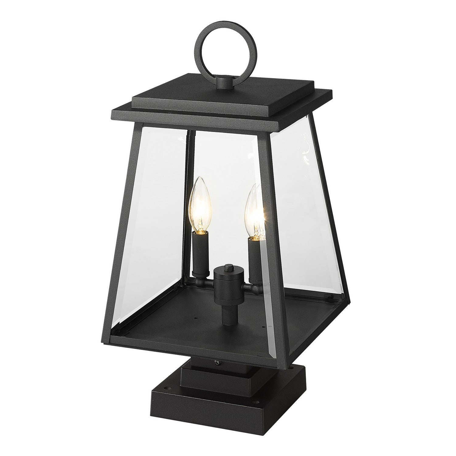 Z-Lite - 521PHMS-SQPM-BK - Two Light Outdoor Pier Mounted Fixture - Broughton - Black