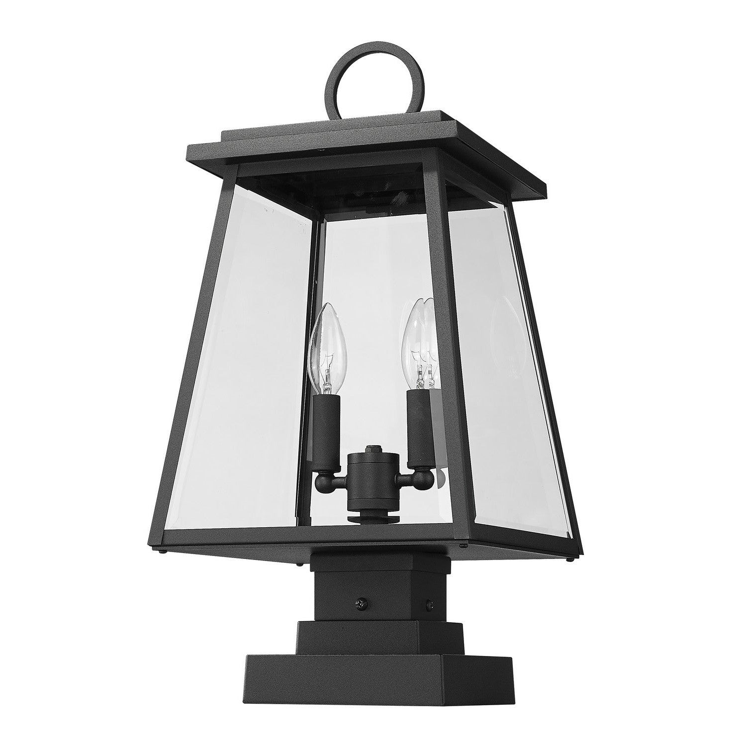 Z-Lite - 521PHMS-SQPM-BK - Two Light Outdoor Pier Mounted Fixture - Broughton - Black