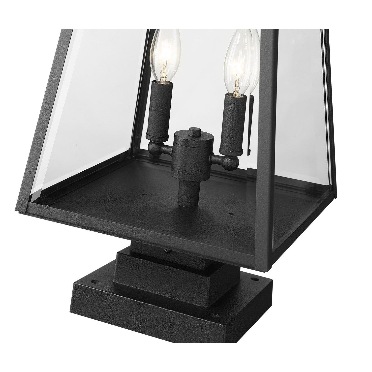 Z-Lite - 521PHMS-SQPM-BK - Two Light Outdoor Pier Mounted Fixture - Broughton - Black
