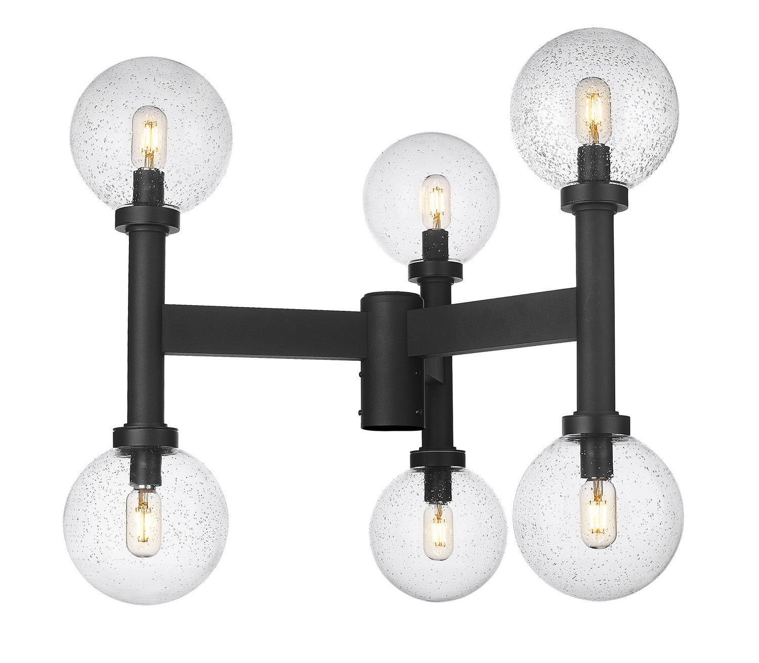 Z-Lite - 599MP6-BK - Six Light Outdoor Post Mount Fixture - Laurent - Black