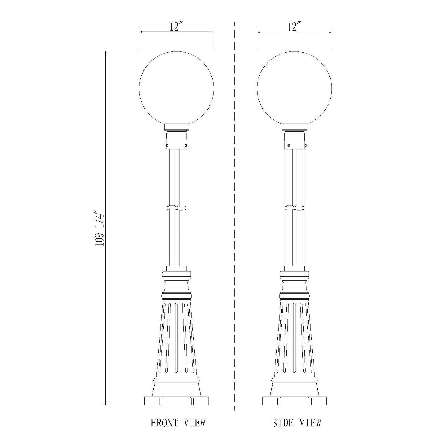 Z-Lite - 599PHB-519P-BK - One Light Outdoor Post Mounted Fixture - Laurent - Black