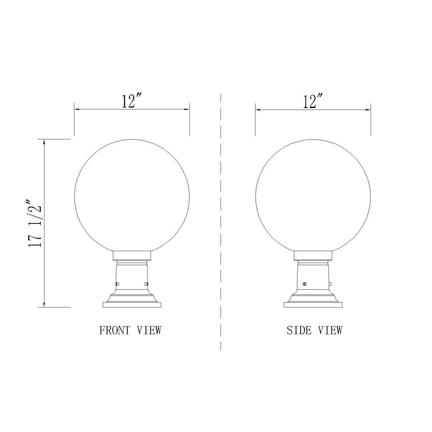 Z-Lite - 599PHB-533PM-BK - One Light Outdoor Pier Mounted Fixture - Laurent - Black