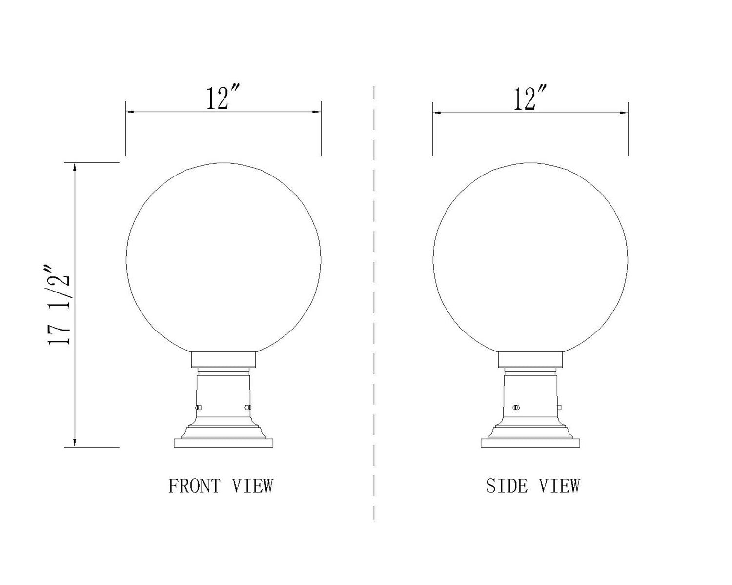 Z-Lite - 599PHB-533PM-BK - One Light Outdoor Pier Mounted Fixture - Laurent - Black