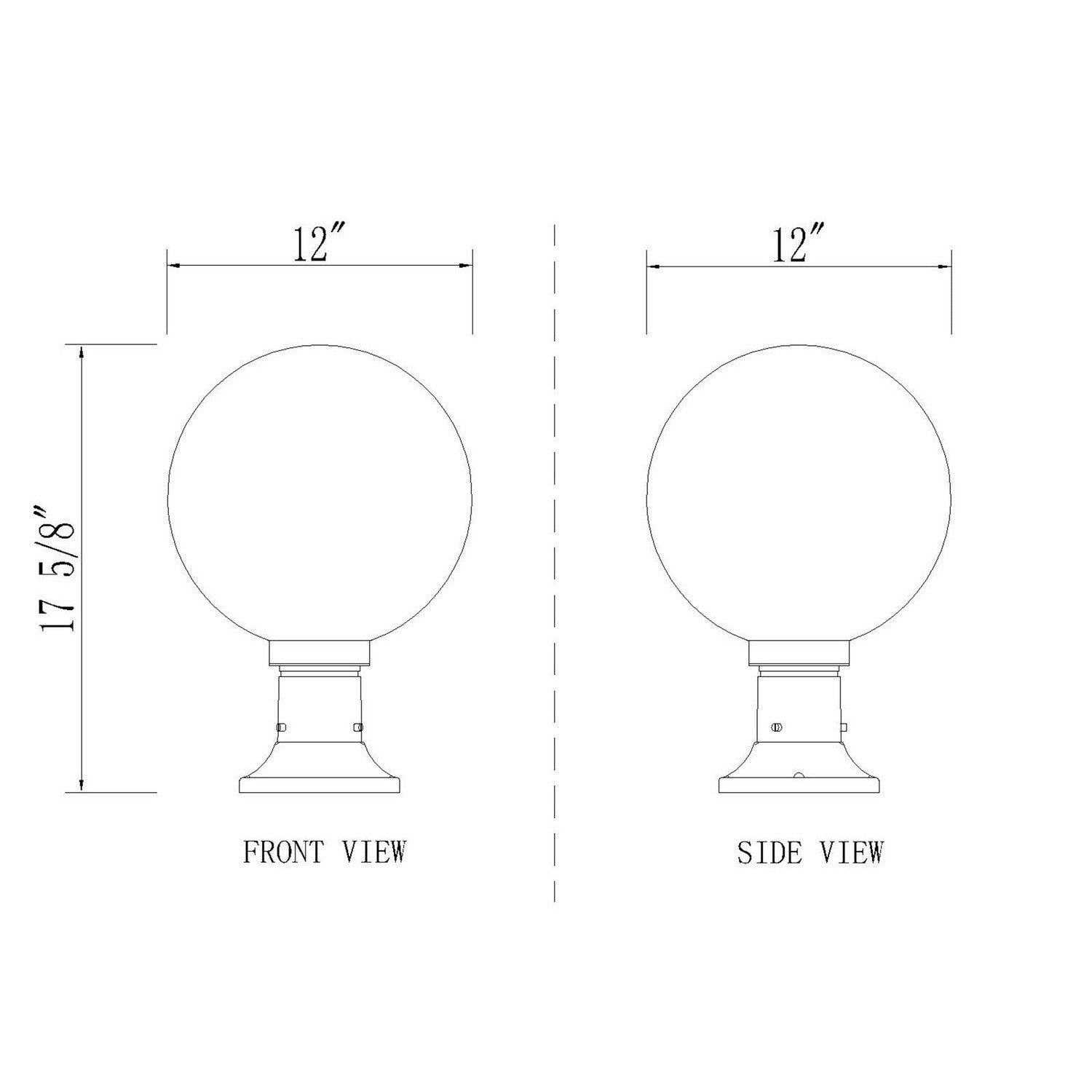 Z-Lite - 599PHB-553PM-BK - One Light Outdoor Pier Mounted Fixture - Laurent - Black