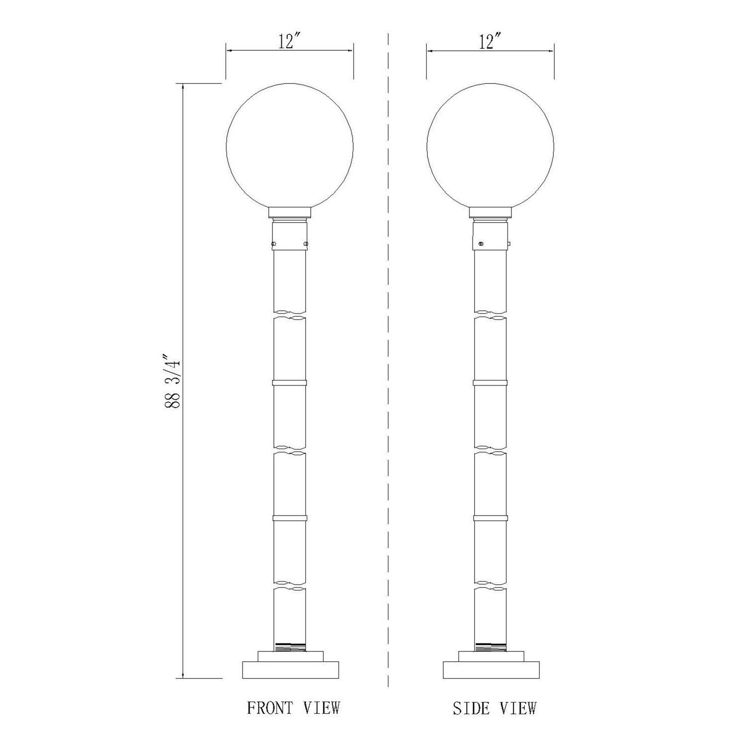Z-Lite - 599PHB-567P-BK - One Light Outdoor Post Mounted Fixture - Laurent - Black