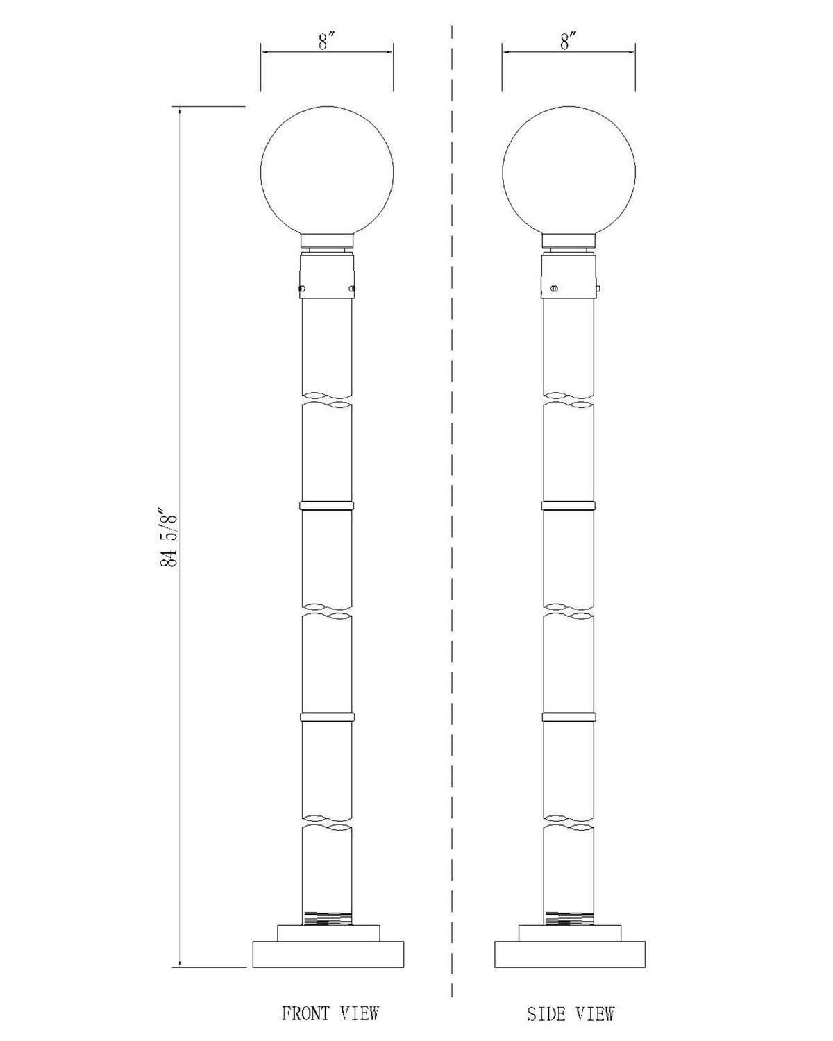 Z-Lite - 599PHM-567P-BK - One Light Outdoor Post Mounted Fixture - Laurent - Black