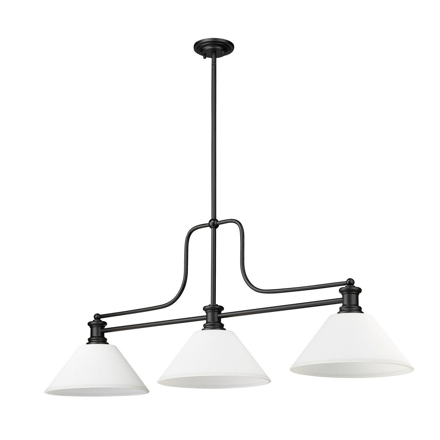 Z-Lite - 725-3MB-AMO14 - Three Light Billiard - Melange - Matte Black