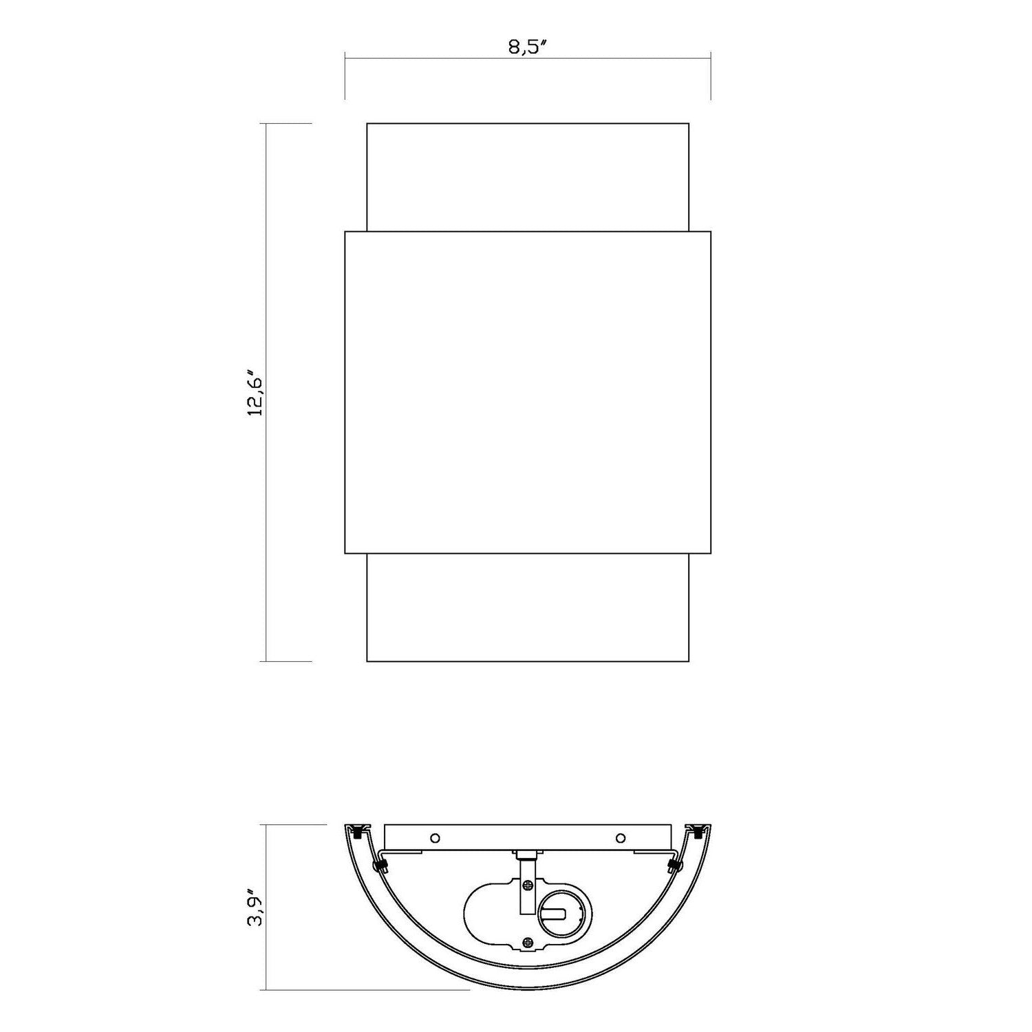 Z-Lite - 739S-RB - Two Light Wall Sconce - Harlech - Rubbed Brass