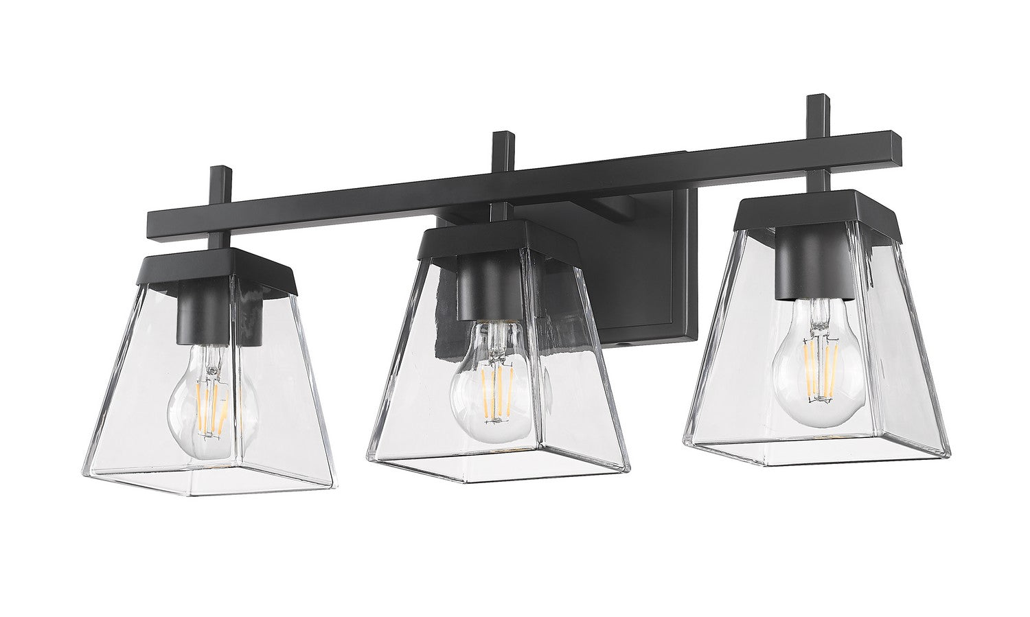 Z-Lite - 819-3V-MB - Three Light Vanity - Lauren - Matte Black
