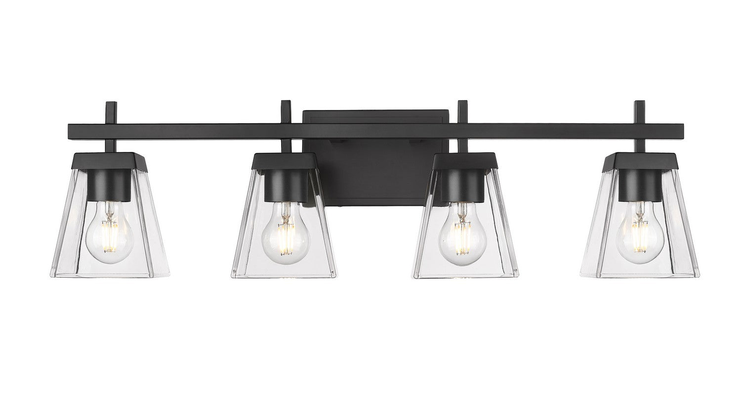 Z-Lite - 819-4V-MB - Four Light Vanity - Lauren - Matte Black