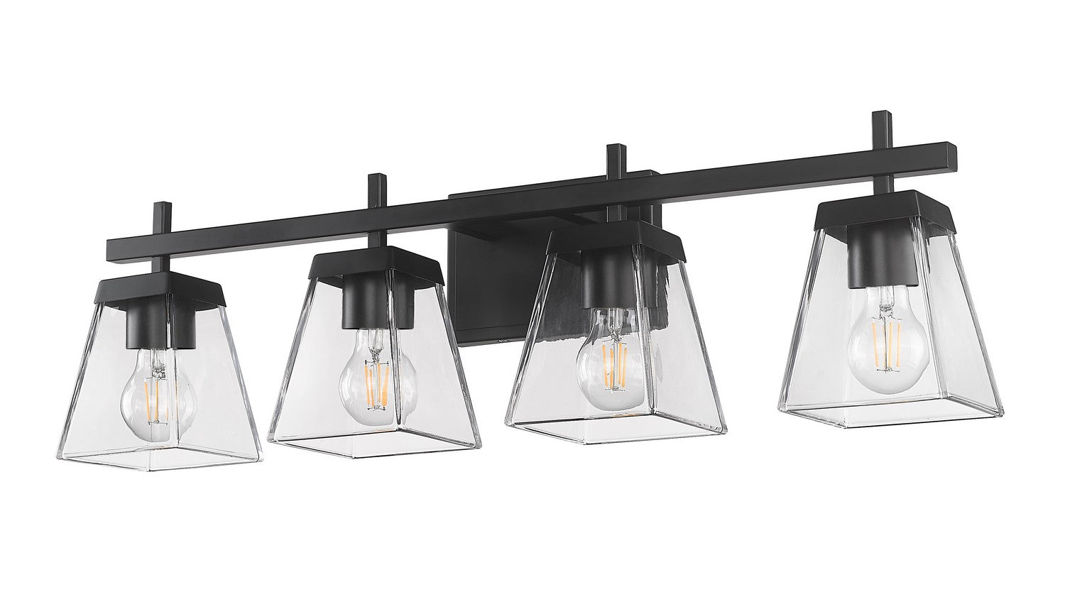 Z-Lite - 819-4V-MB - Four Light Vanity - Lauren - Matte Black
