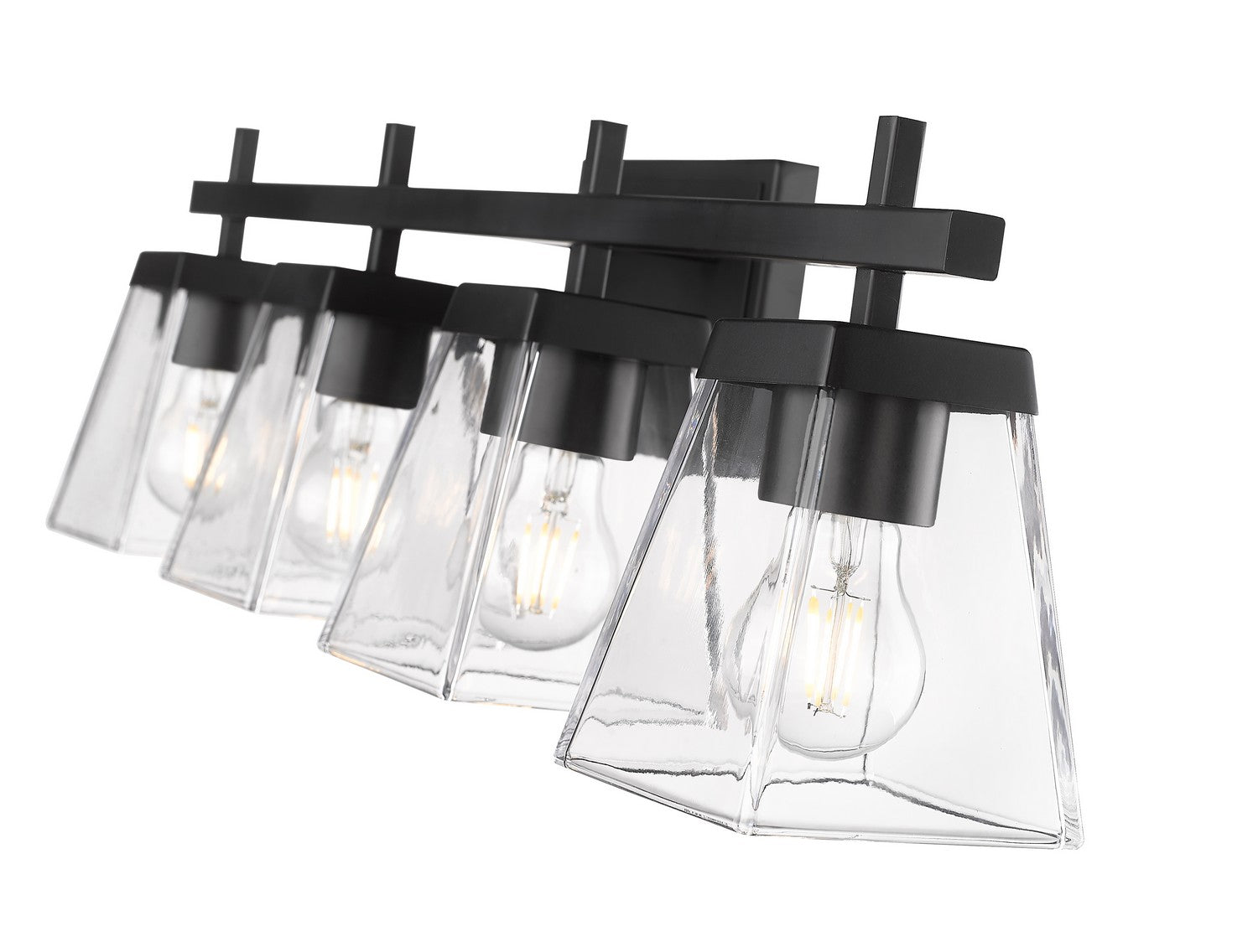 Z-Lite - 819-4V-MB - Four Light Vanity - Lauren - Matte Black