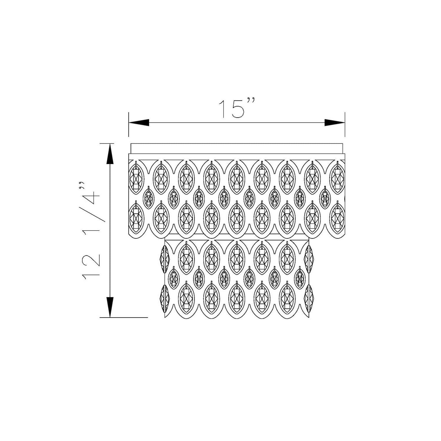 Z-Lite - 822F15-HB - Five Light Flush Mount - Dealey - Heirloom Brass