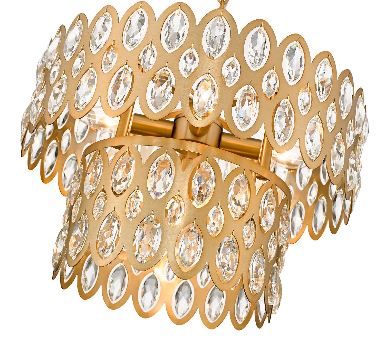 Z-Lite - 822P15-HB - Five Light Pendant - Dealey - Heirloom Brass