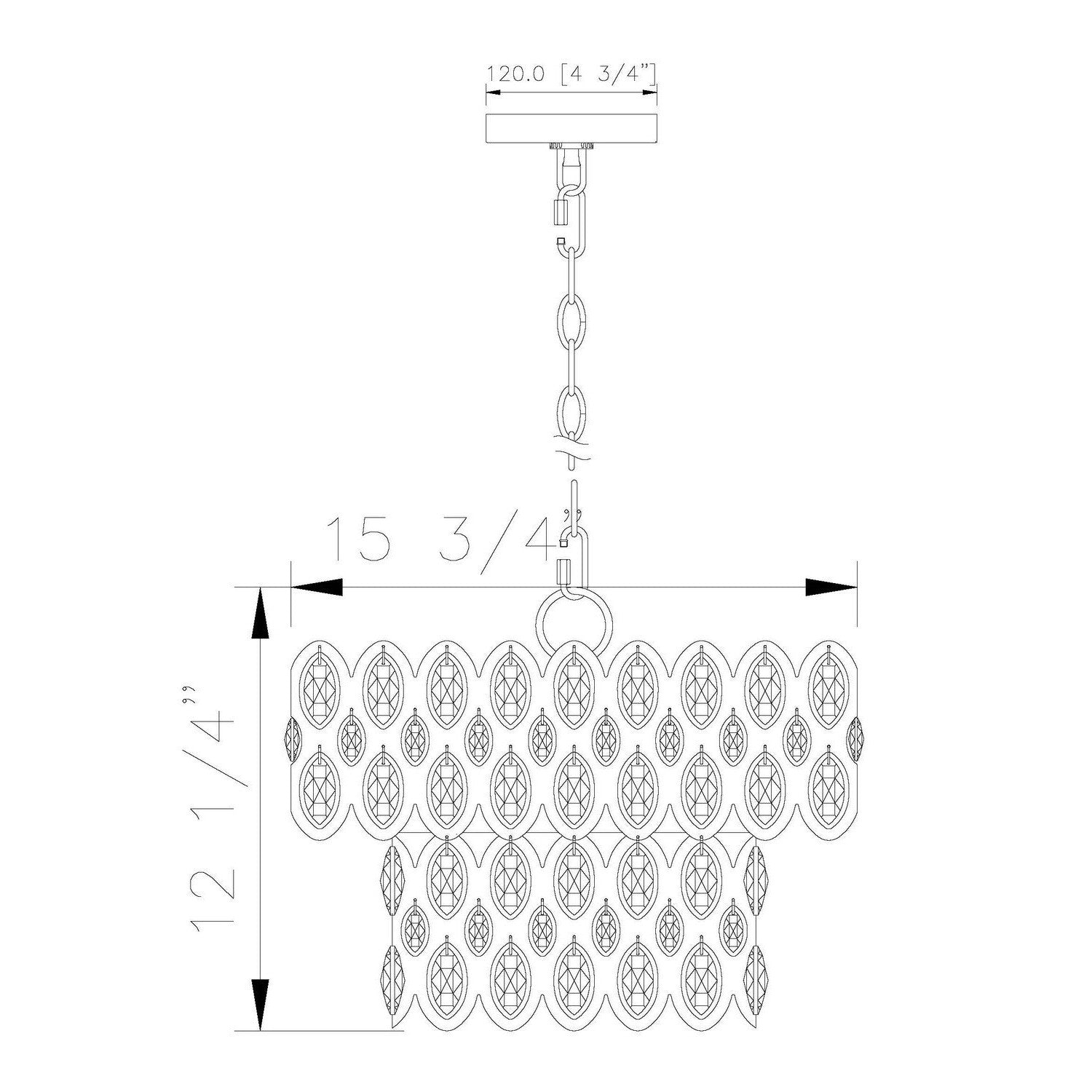 Z-Lite - 822P15-HB - Five Light Pendant - Dealey - Heirloom Brass