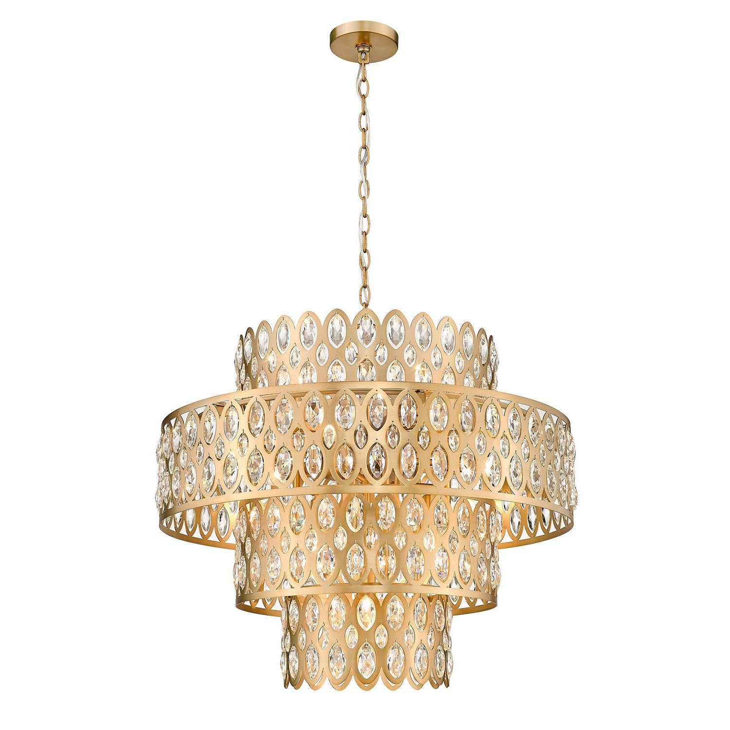 Z-Lite - 822P26-HB - 13 Light Chandelier - Dealey - Heirloom Brass