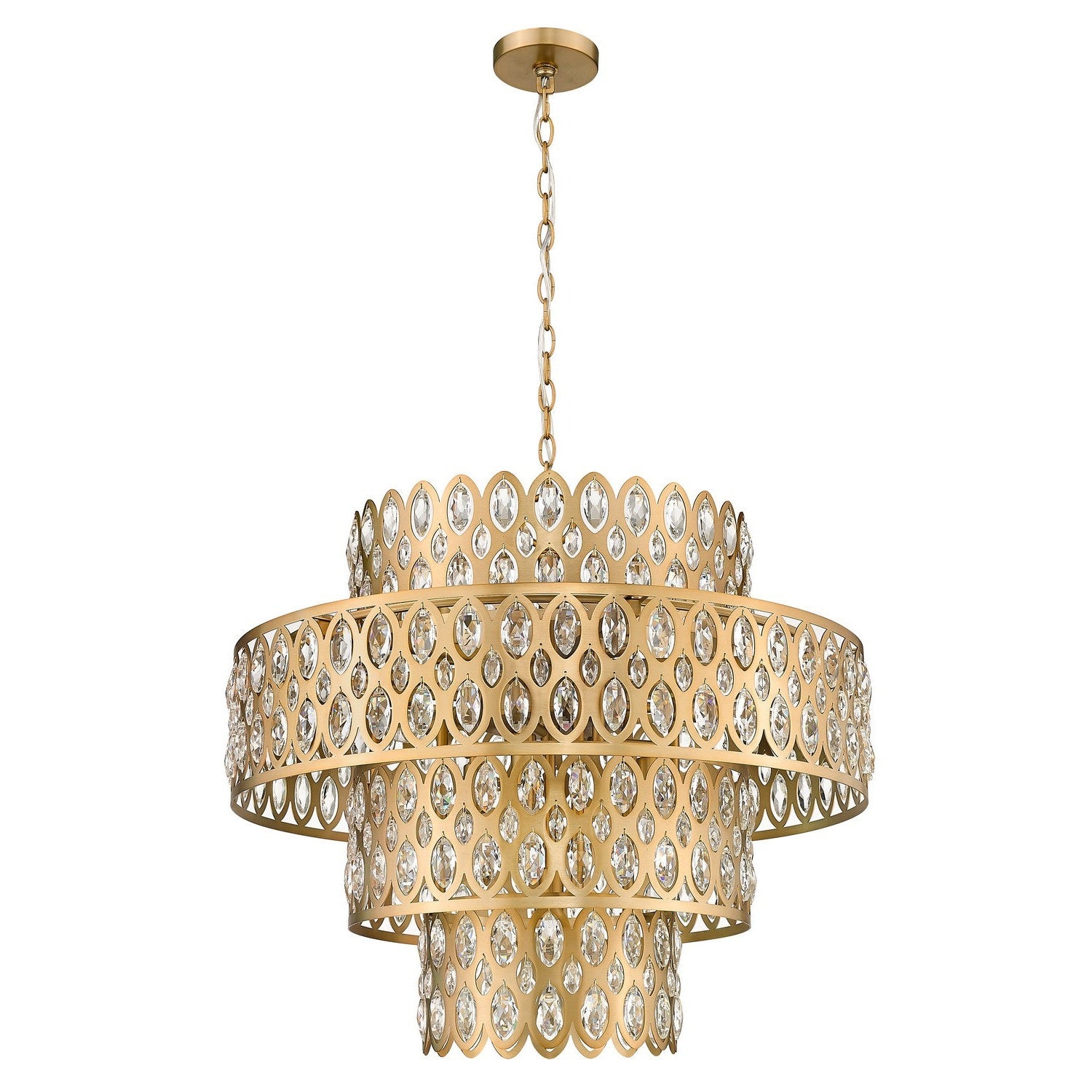 Z-Lite - 822P26-HB - 13 Light Chandelier - Dealey - Heirloom Brass