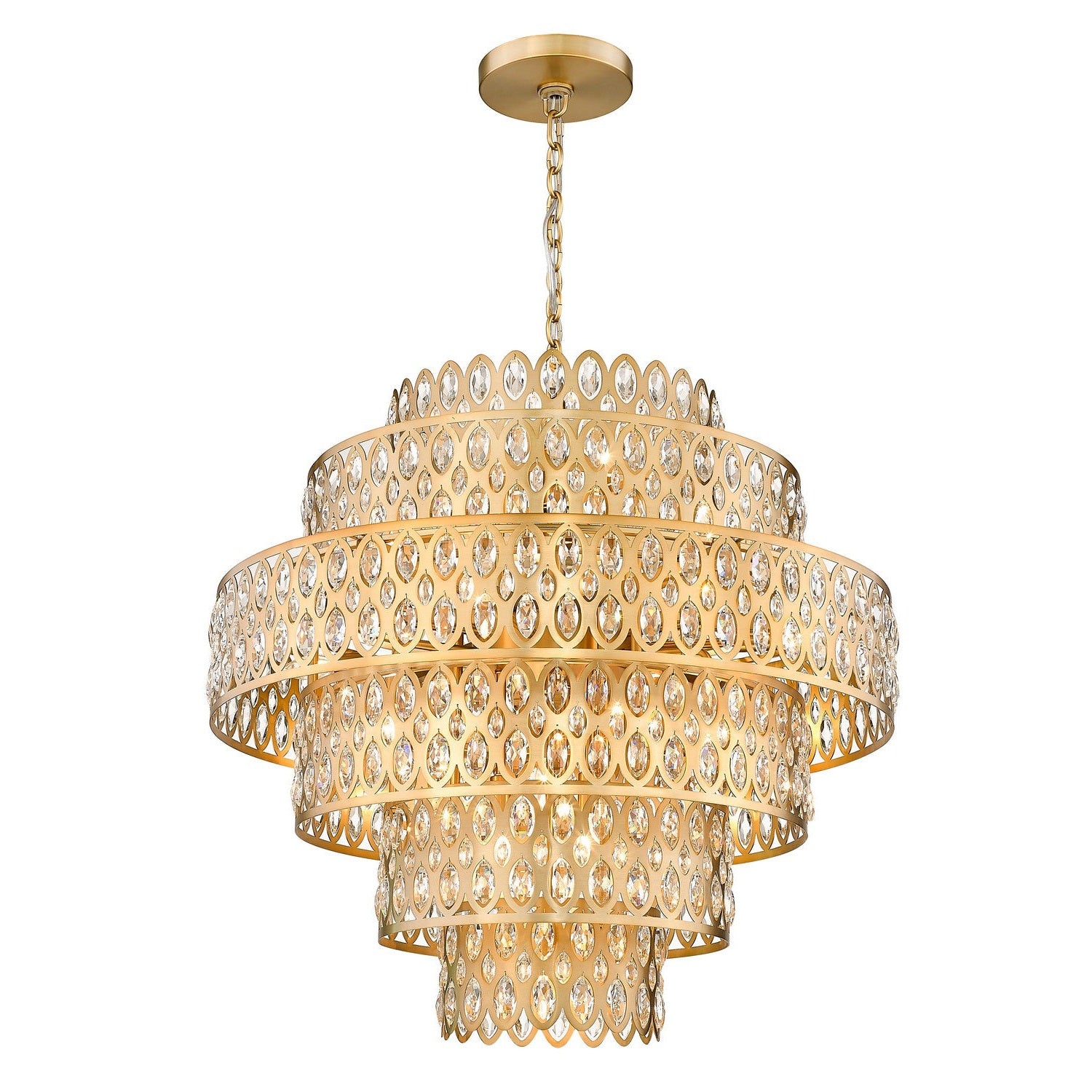 Z-Lite - 822P32-HB - 17 Light Chandelier - Dealey - Heirloom Brass