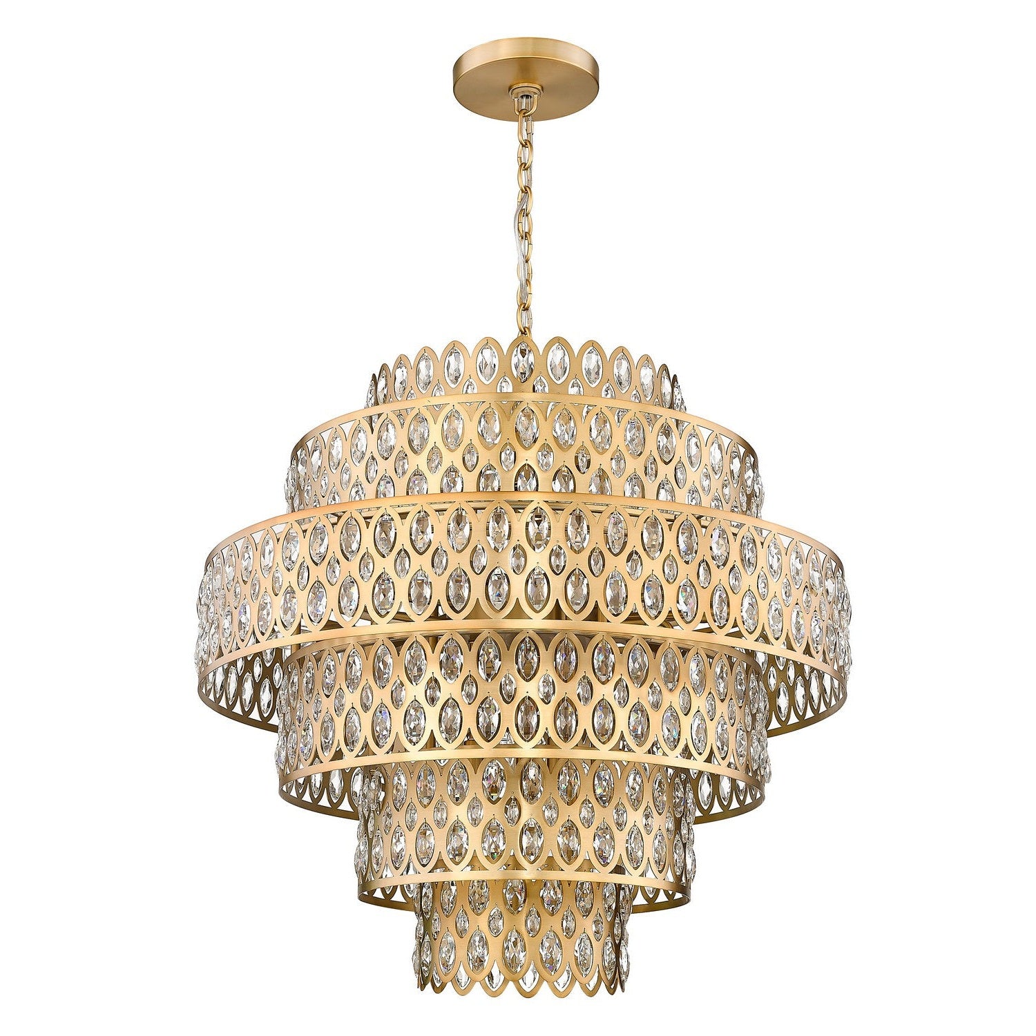 Z-Lite - 822P32-HB - 17 Light Chandelier - Dealey - Heirloom Brass
