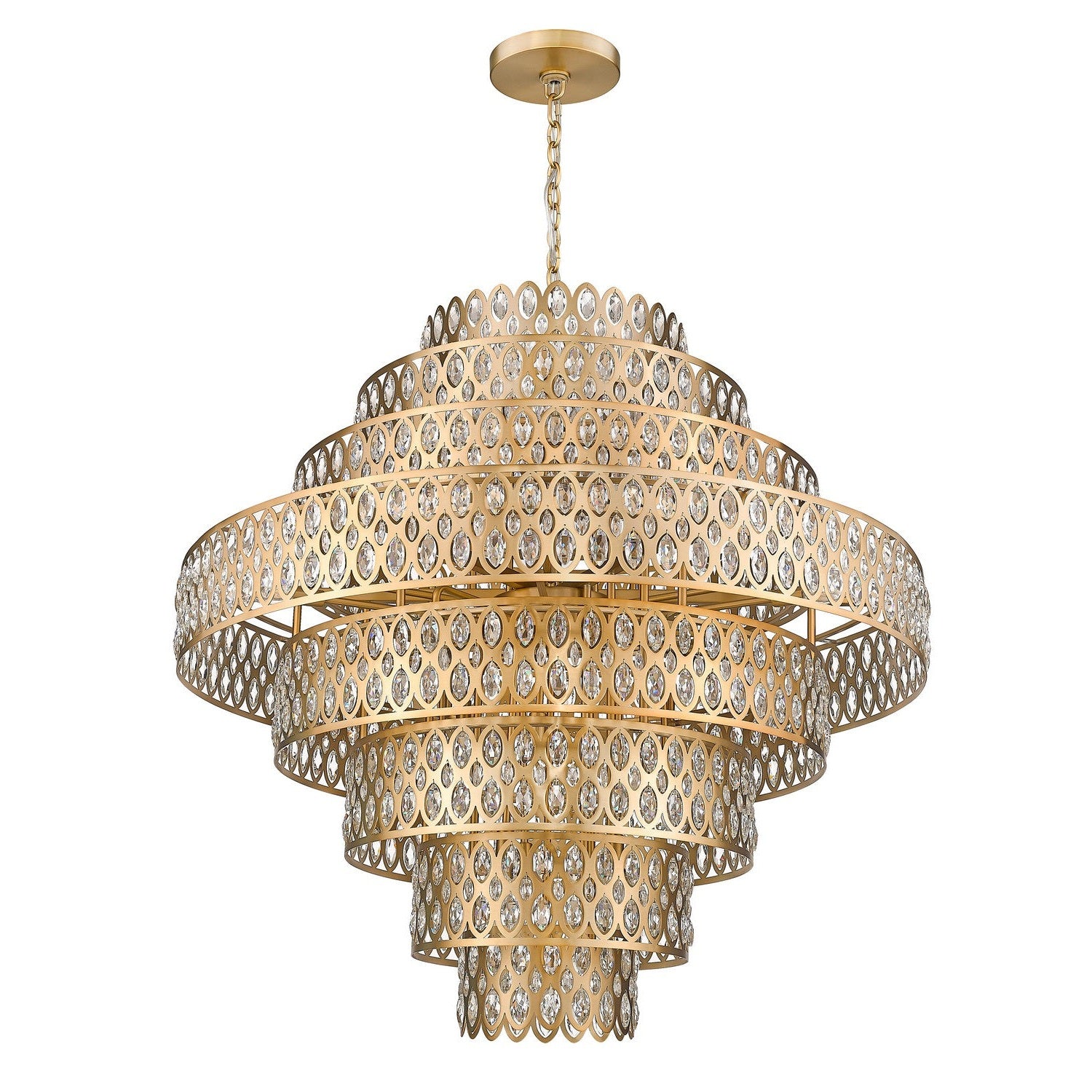 Z-Lite - 822P45-HB - 25 Light Chandelier - Dealey - Heirloom Brass