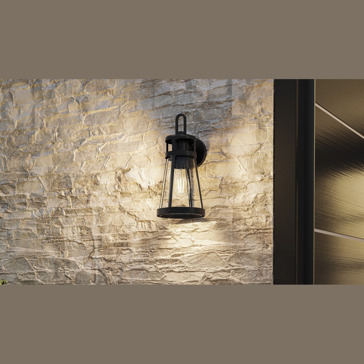 Quoizel - BAB8406MBK - One Light Outdoor Wall Mount - Barber - Matte Black
