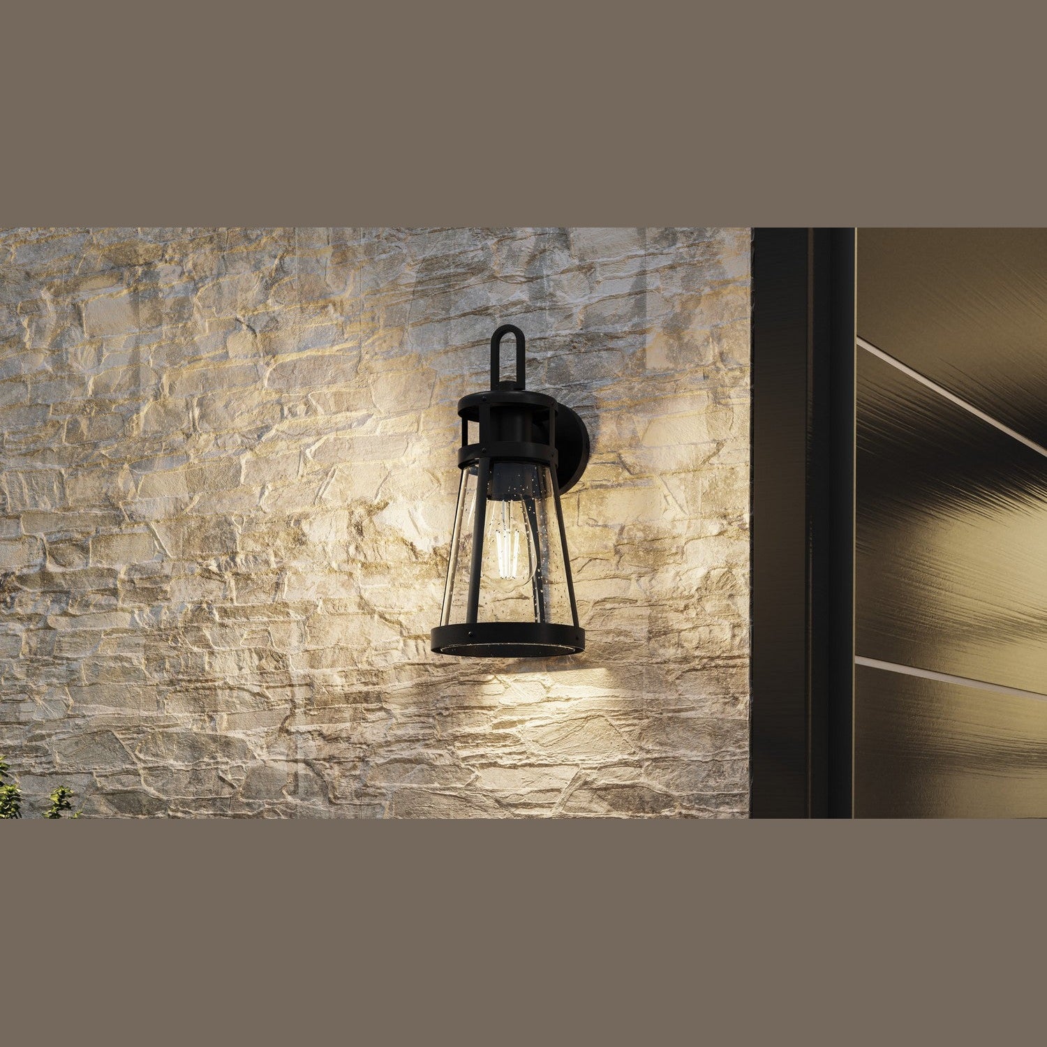 Quoizel - BAB8408MBK - One Light Outdoor Wall Mount - Barber - Matte Black