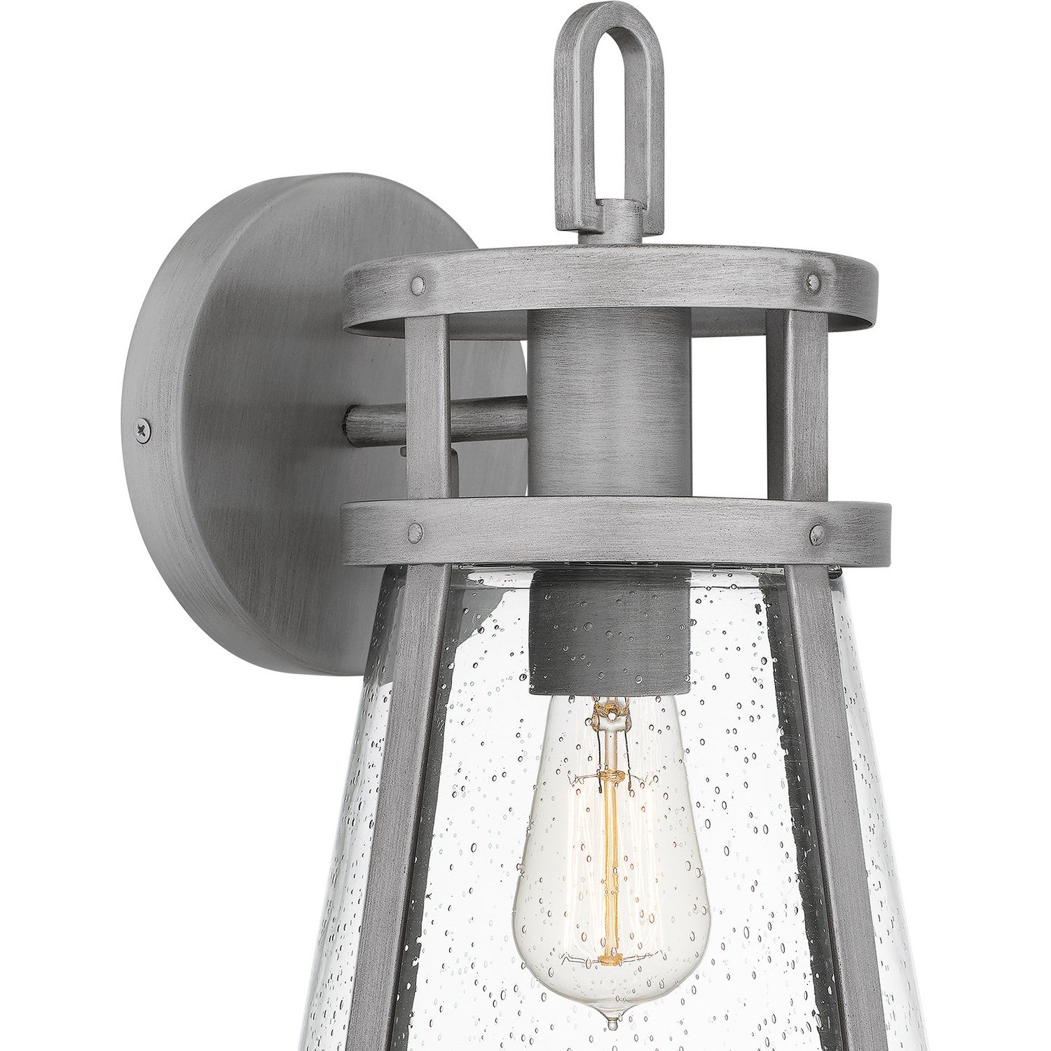 Quoizel - BAB8409ABA - One Light Outdoor Wall Mount - Barber - Antique Brushed Aluminum