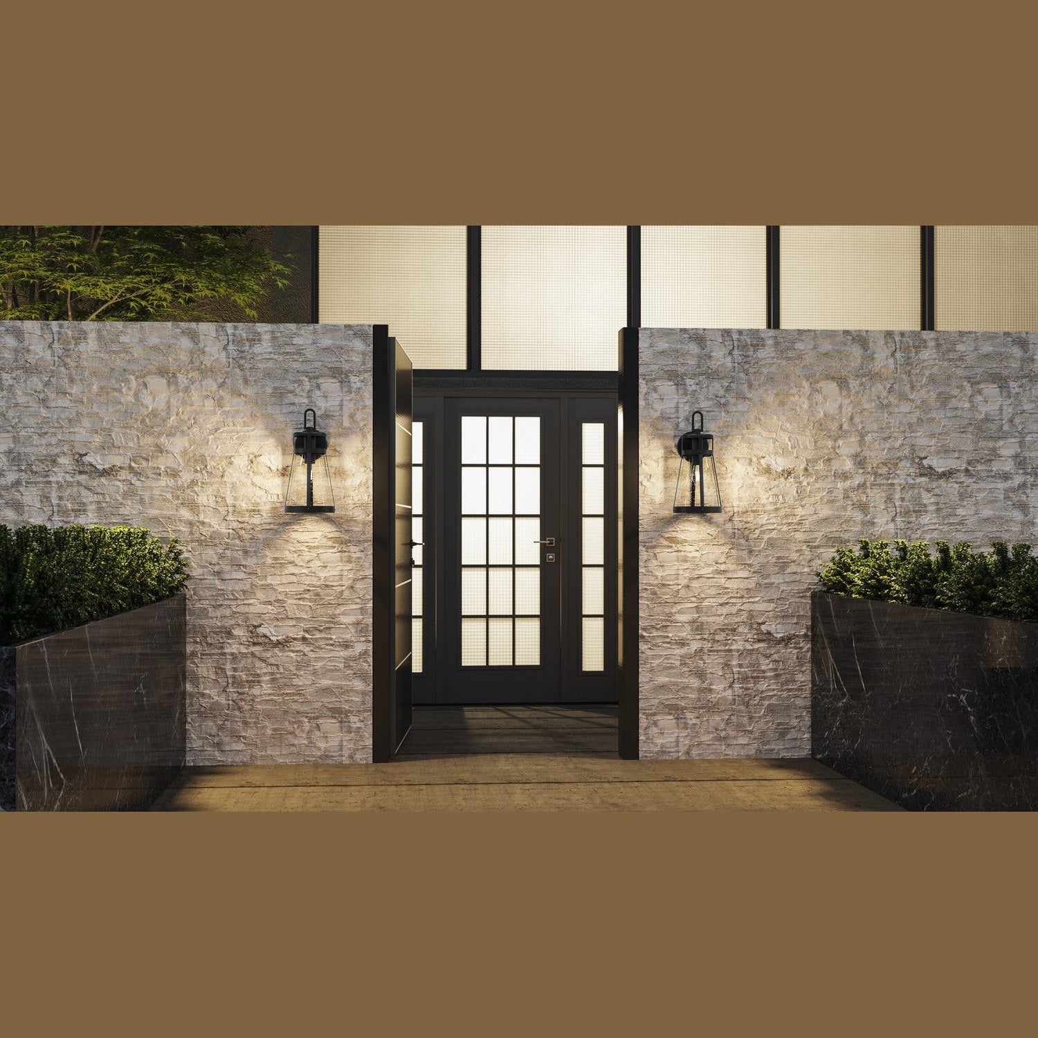 Quoizel - BAB8409MBK - One Light Outdoor Wall Mount - Barber - Matte Black